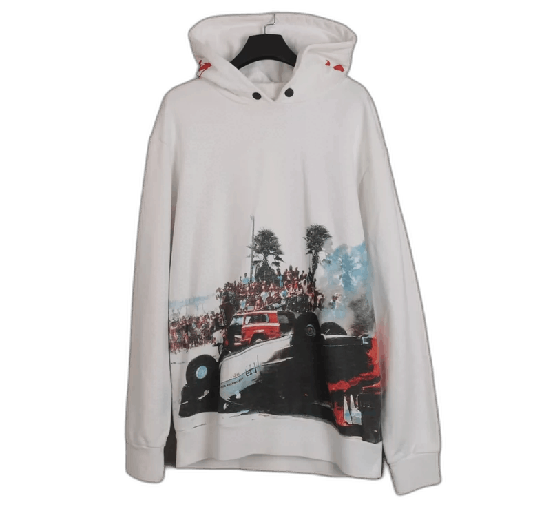 Palm Angels palm angels white graphic hoodie oversized Size US S / EU 44-46 / 1 - 1 Thumbnail