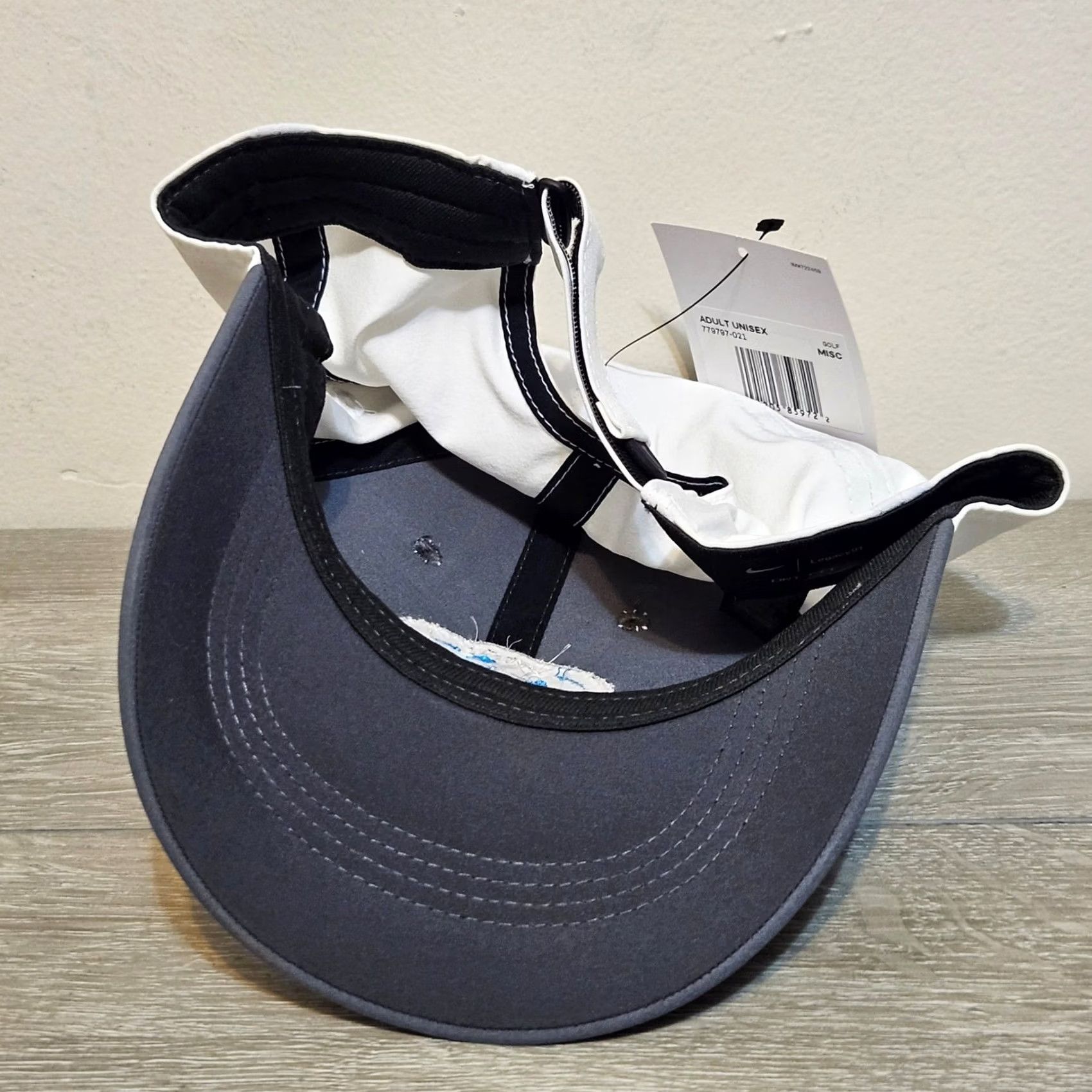 Nike Nike Dri-Fit Cap Hat Adjustable Swoosh Logo White Gray OS Unisex Mens NWT Size ONE SIZE - 5 Thumbnail