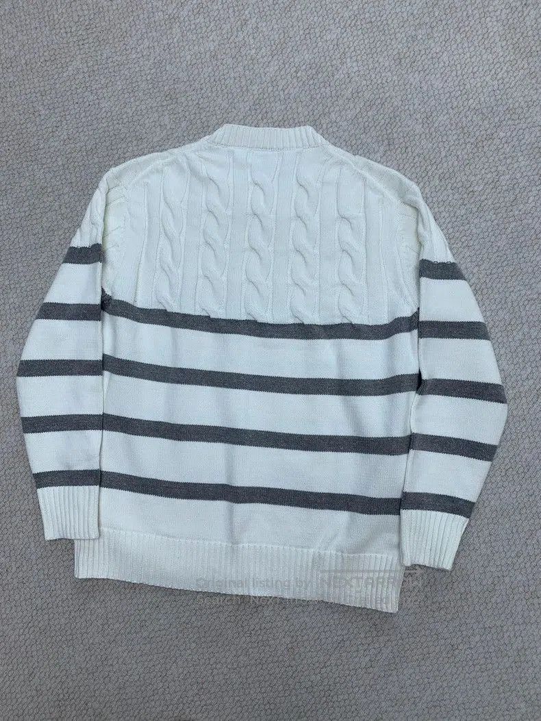 Brunello Cucinelli White Cable Sweater.