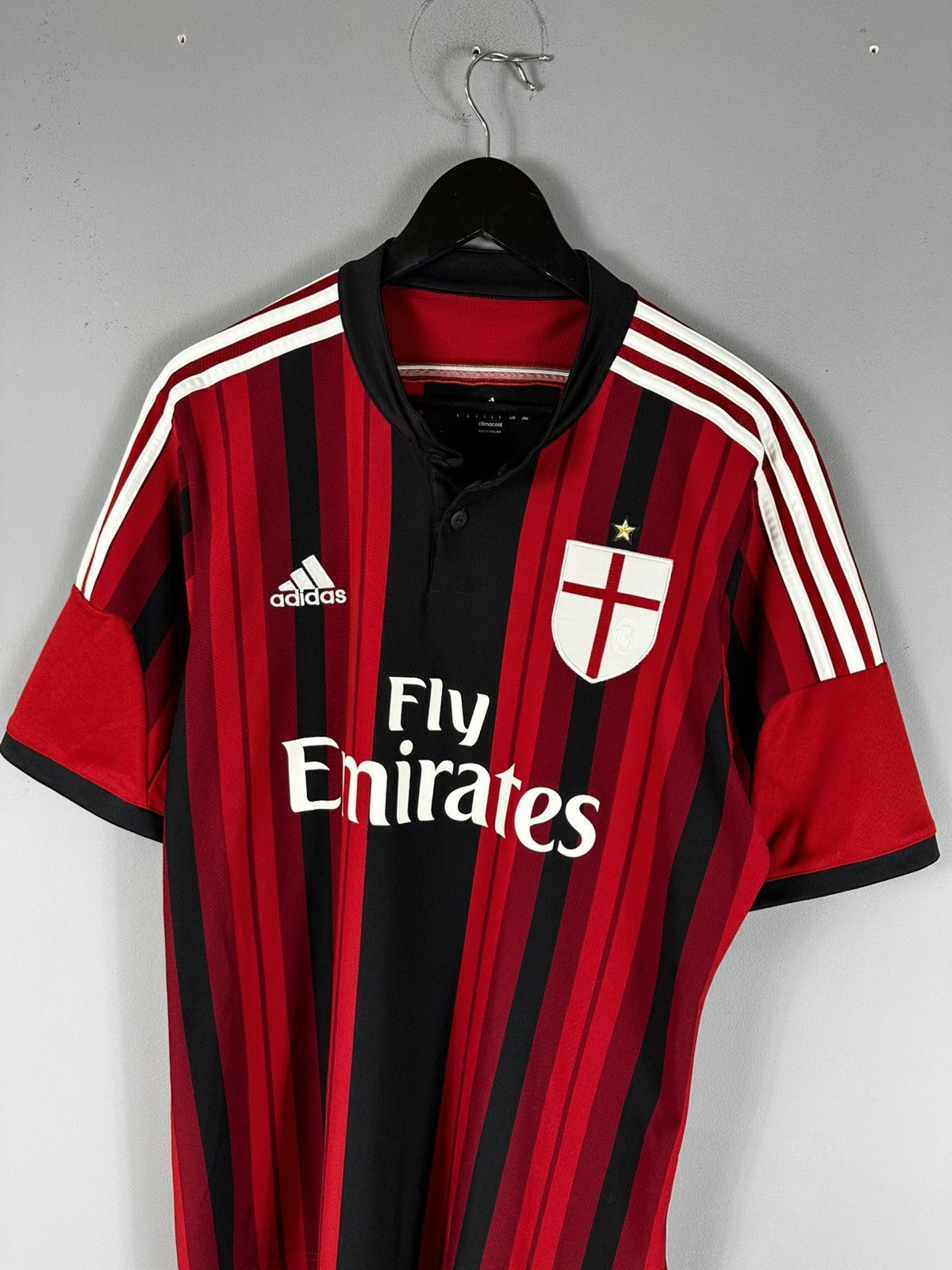 Adidas 2014-15 AC Milan adidas Home Shirt Size US L / EU 52-54 / 3 - 2 Thumbnail
