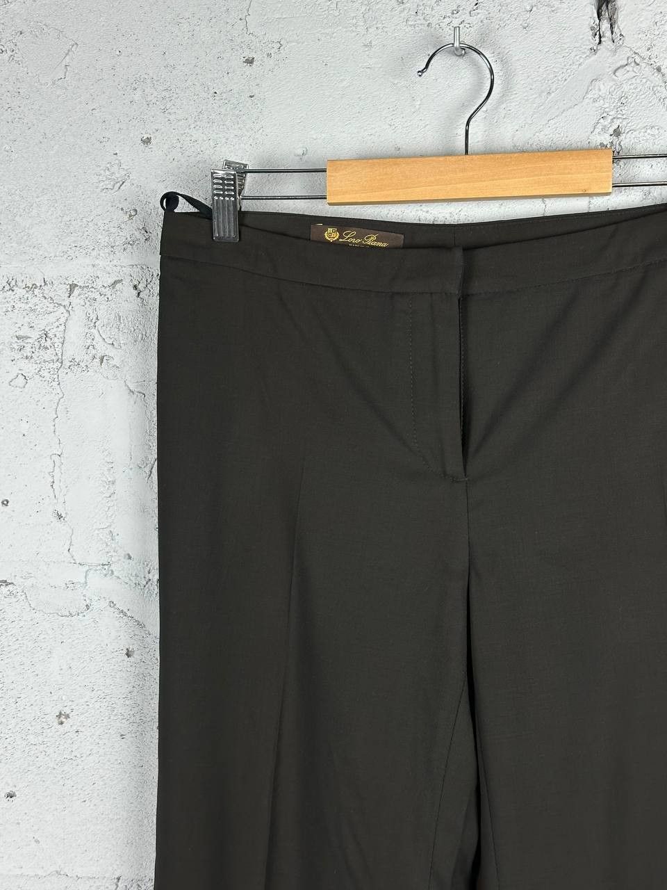 Loro Piana LORO PIANA Wool Women Wide Casual Trousers Size 28" / US 6 / IT 42 - 1 Thumbnail