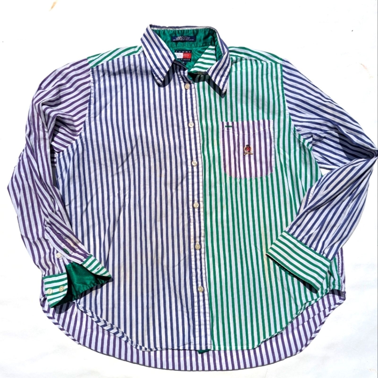 Tommy Hilfiger Vintage Tommy Hilfiger Striped Button Front Shirt 16 Size US XS / EU 42 / 0 - 1 Thumbnail