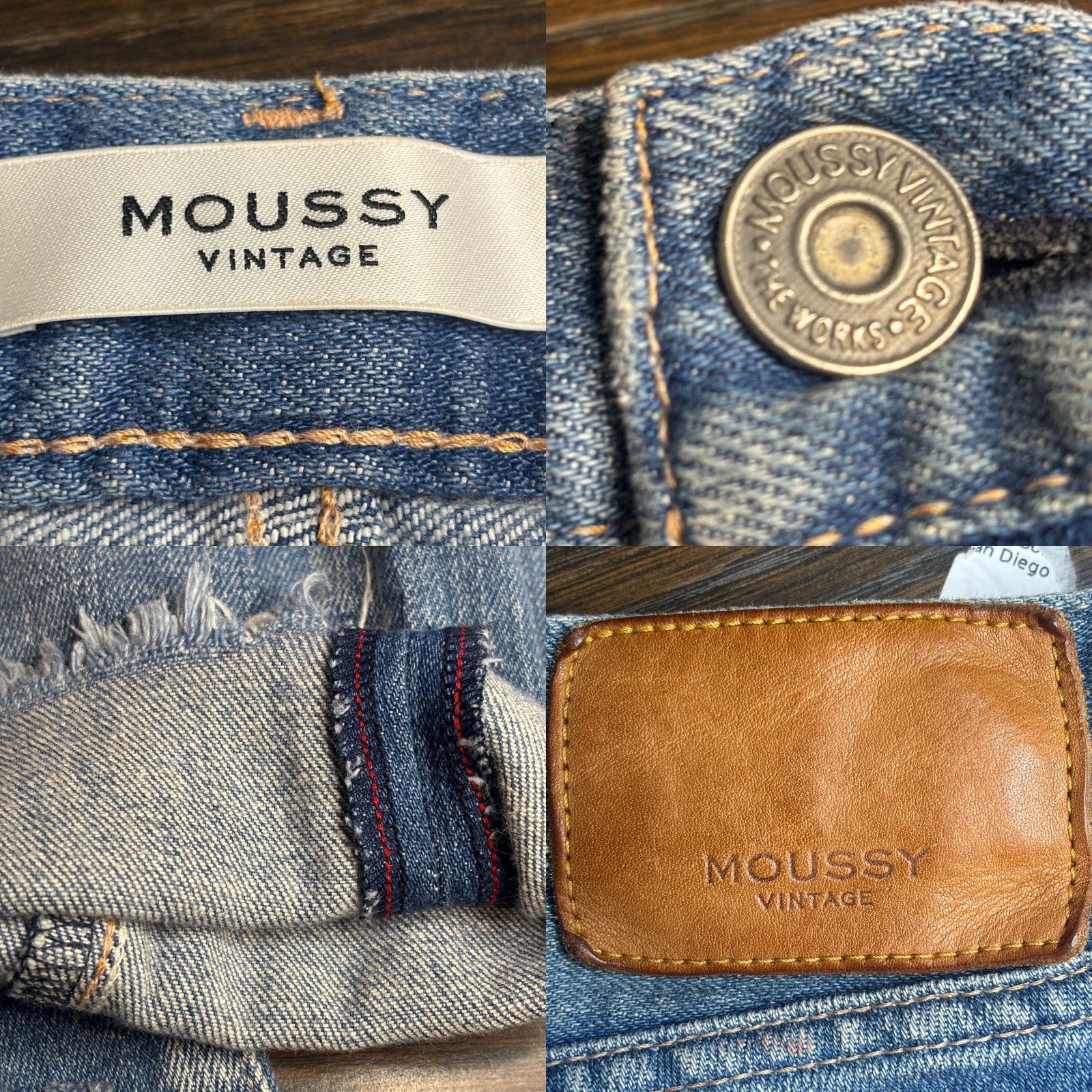 MOUSSY VINTAGE Moussy Distressed Raw Hem Jeans Women 26 Blue Diana Skinny 5-Pocket Denim Japan Size 26" / US 2 / IT 38 - 8 Thumbnail