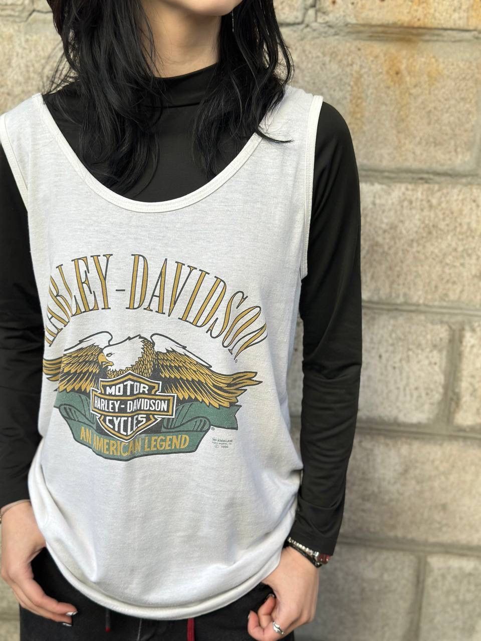 Harley Davidson VTG Harley Davidson 3D Emblem Tank Top Sleeves 1992 Y2K USA Size US M / EU 48-50 / 2 - 8 Thumbnail