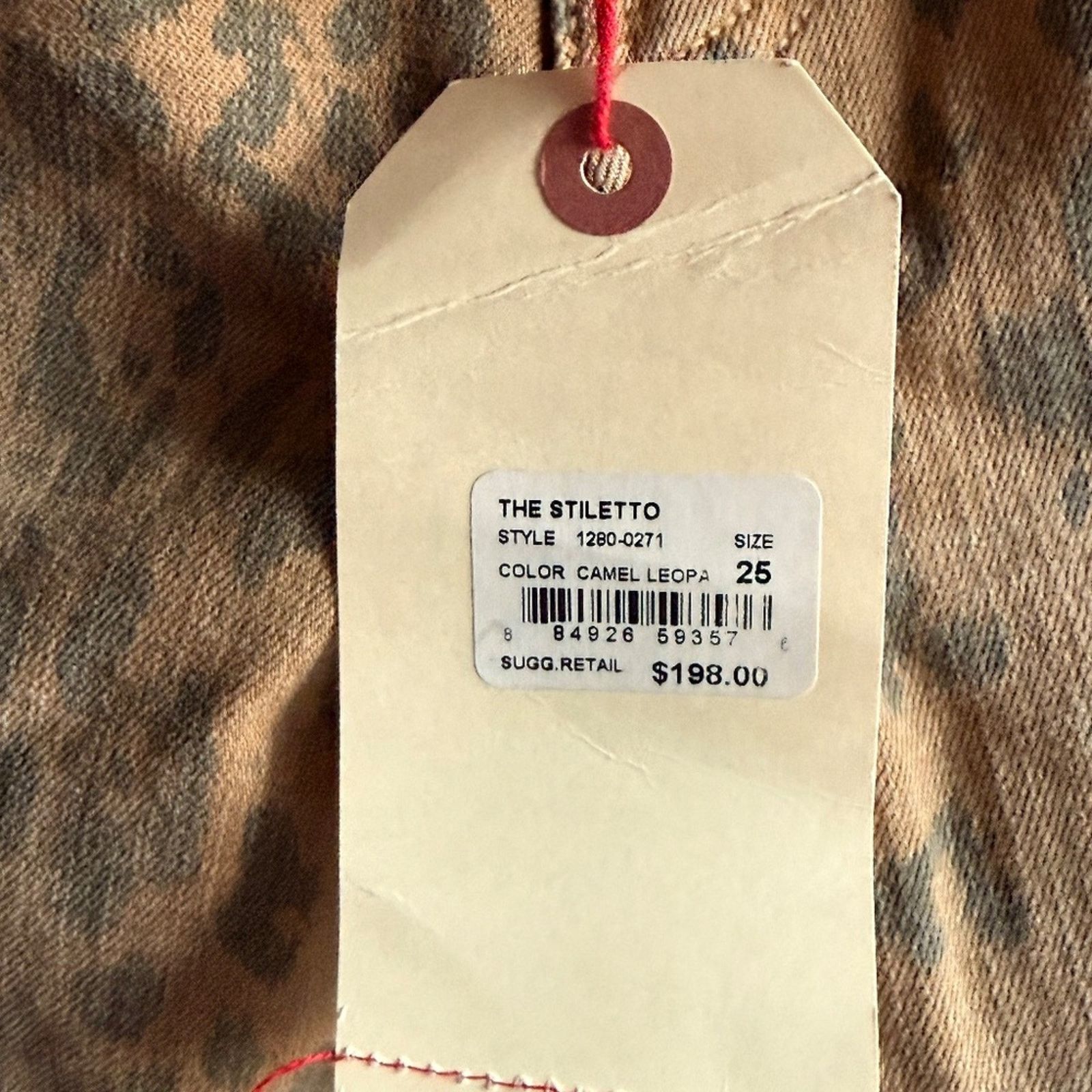 Current/Elliot Current/Elliott NWT Stiletto Leopard Print Skinny Jeans 25 Size 25" / US 0 / IT 36 - 8 Thumbnail