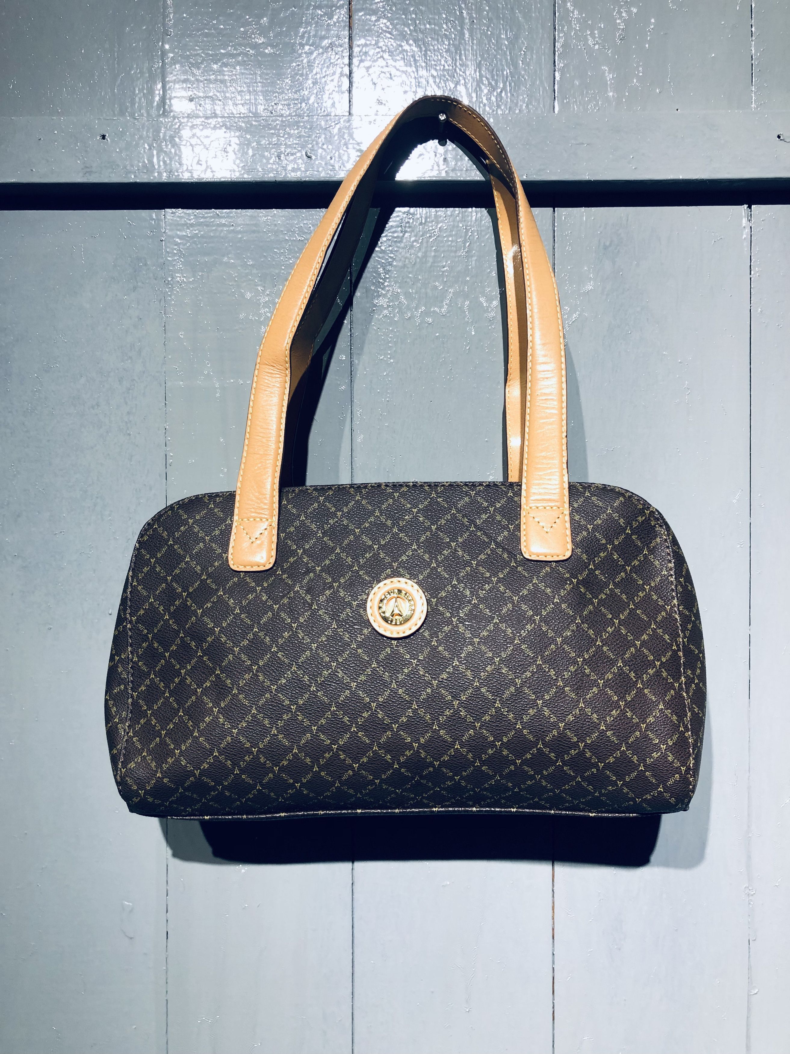 Leather Authentic LaTour Eiffel 1887 Brown Leather Handbag|Purse Size ONE SIZE - 17 Thumbnail