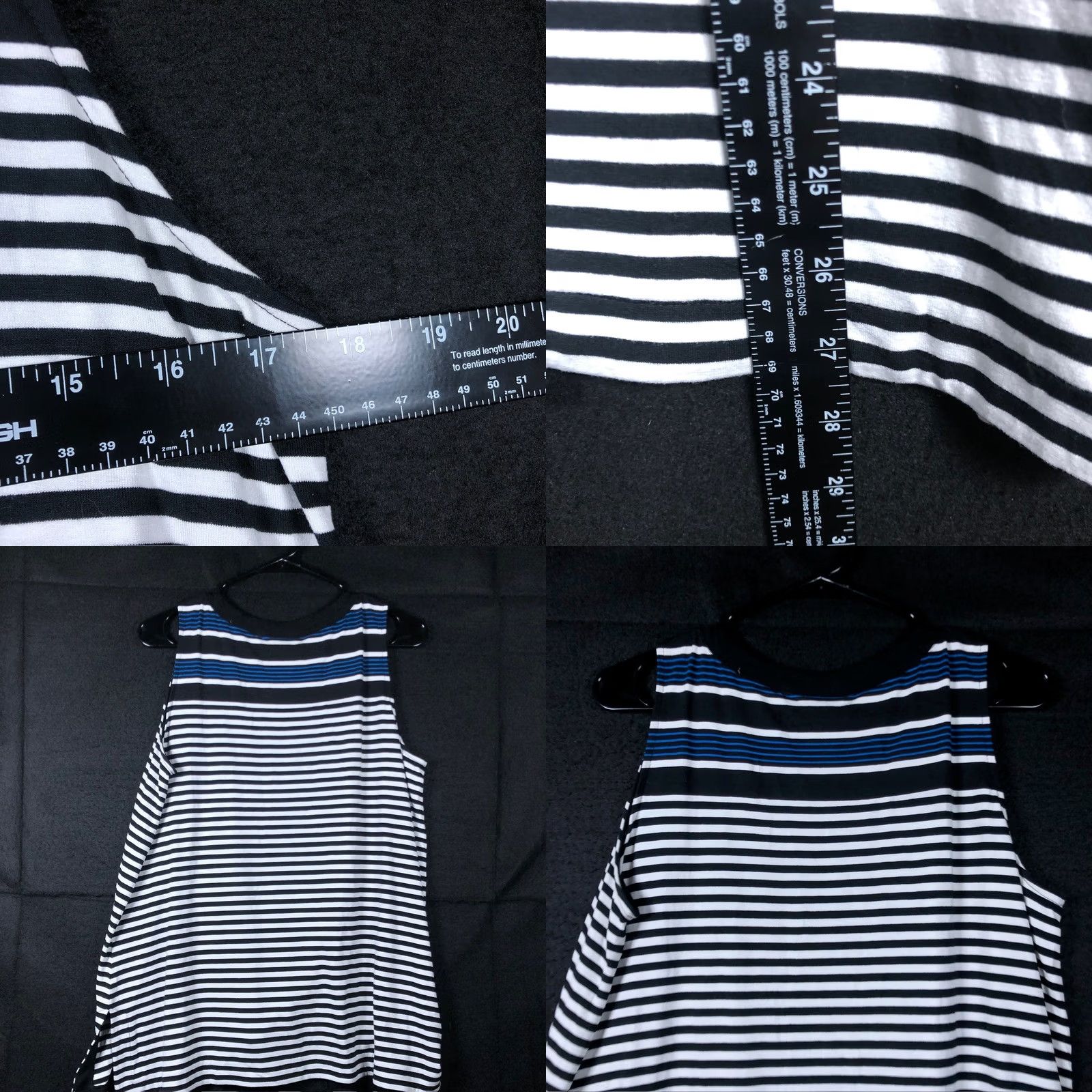Vintage J Jill Women Blouse Striped Sleeveless Black White Wearever Collection PL Petite Casual Sleeveless Blouse Womens Size L / US 10 / IT 46 - 8 Thumbnail