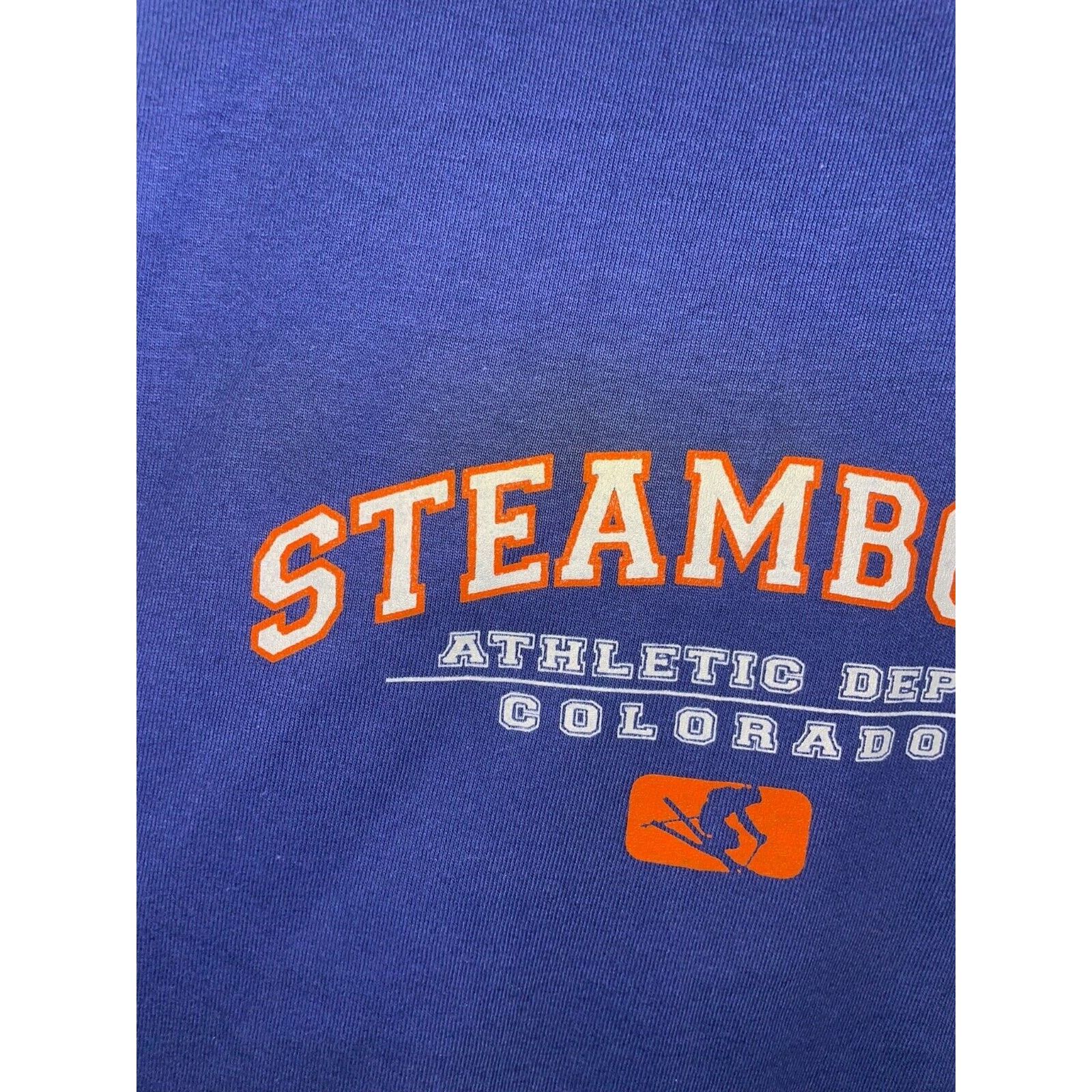 Anvil Vintage Ski Long Sleeve Shirt Steamboat Skiing Blue 90s Size US L / EU 52-54 / 3 - 2 Thumbnail