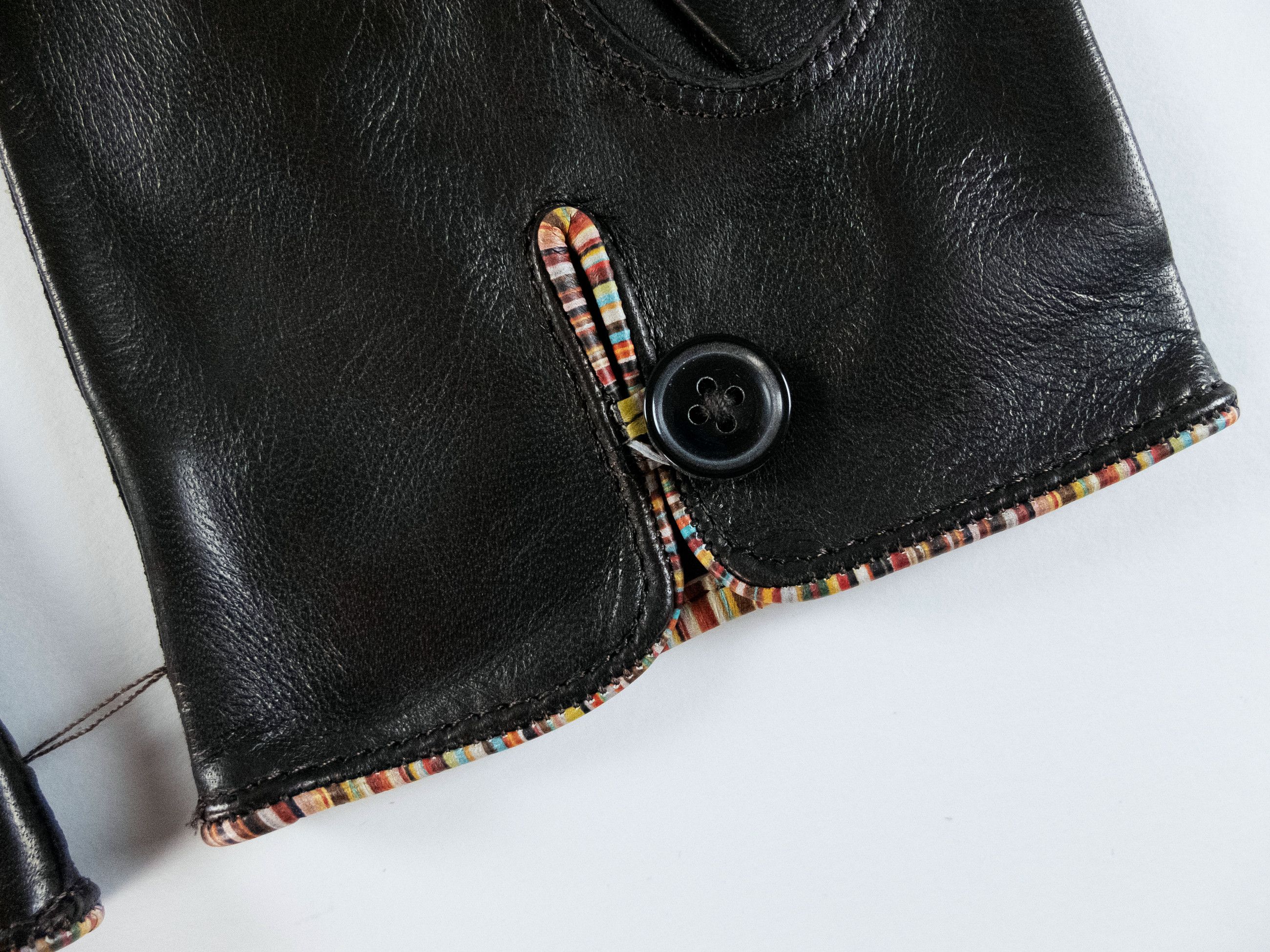 Paul Smith PAUL SMITH mainline brown stripe piping leather gloves Large Size ONE SIZE - 5 Thumbnail