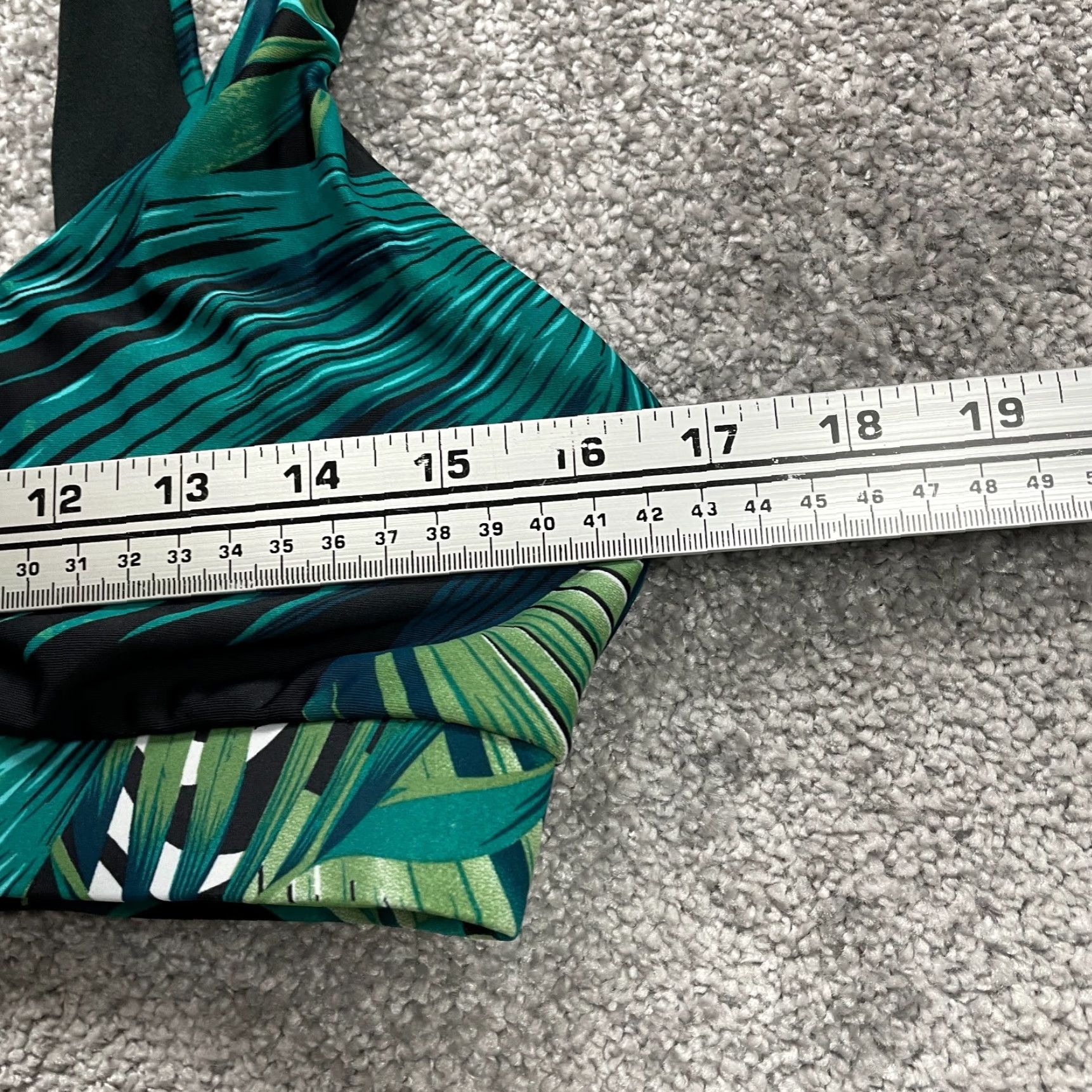 Vintage Unbranded Swimwear Bikini Top Womens Large Green Floral Tropical Beach Top L Green Floral Womens Beach 90s? Size L / US 10 / IT 46 - 6 Thumbnail