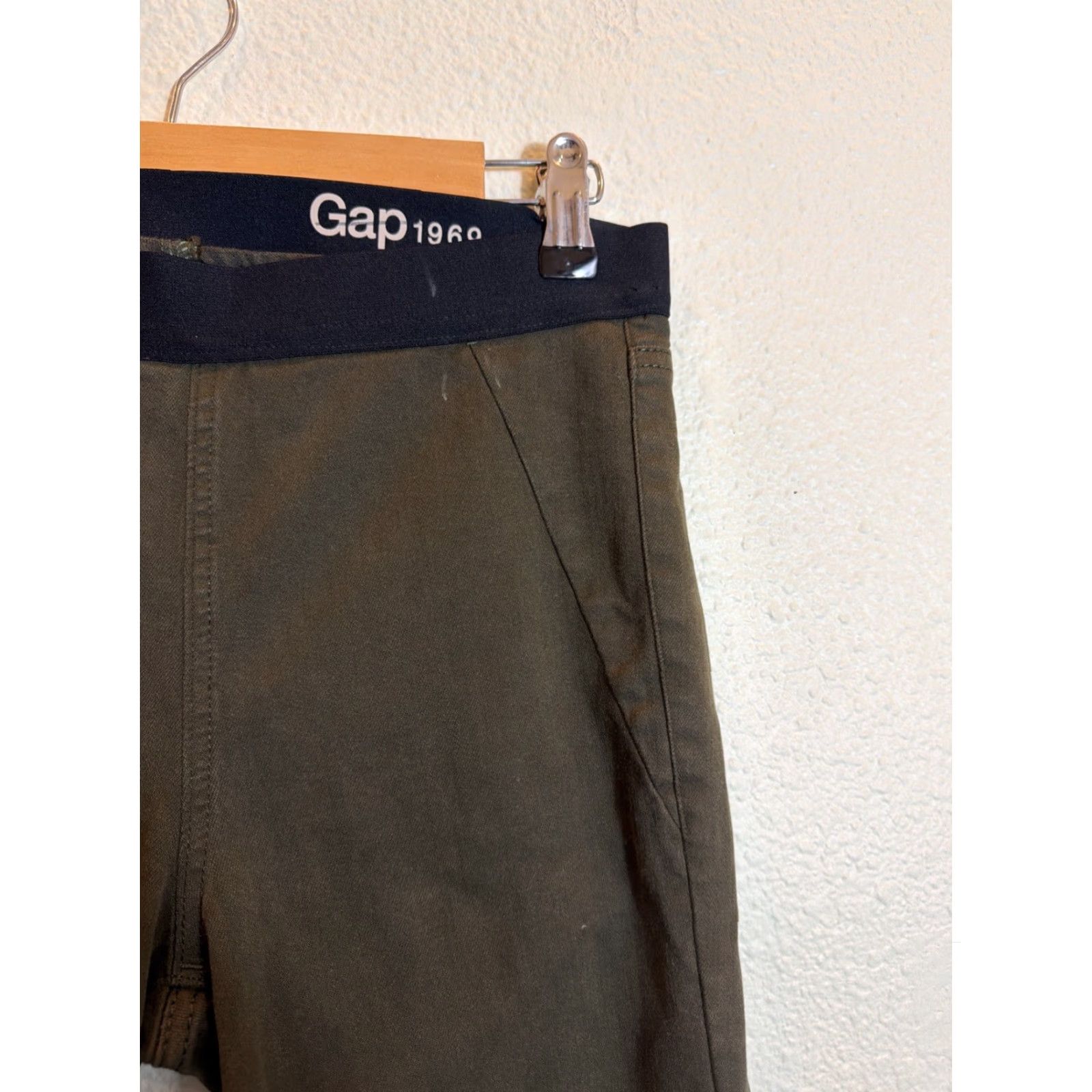 Gap Gap Resolution Legging Womens 28 Tall Olive High Rise Stretch Pants 28x27 Green Cotton Polyester Spandex Size 28" / US 6 / IT 42 - 5 Thumbnail