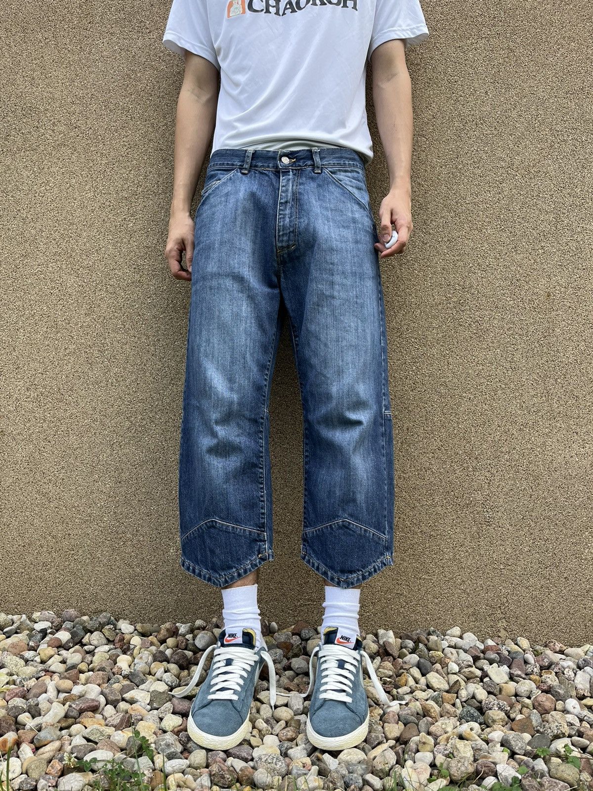 Burberry × Vintage Vintage Thomas Burberry Denim Shorts Pants Jorts 32 80s/90s Size US 32 / EU 48 - 8 Thumbnail