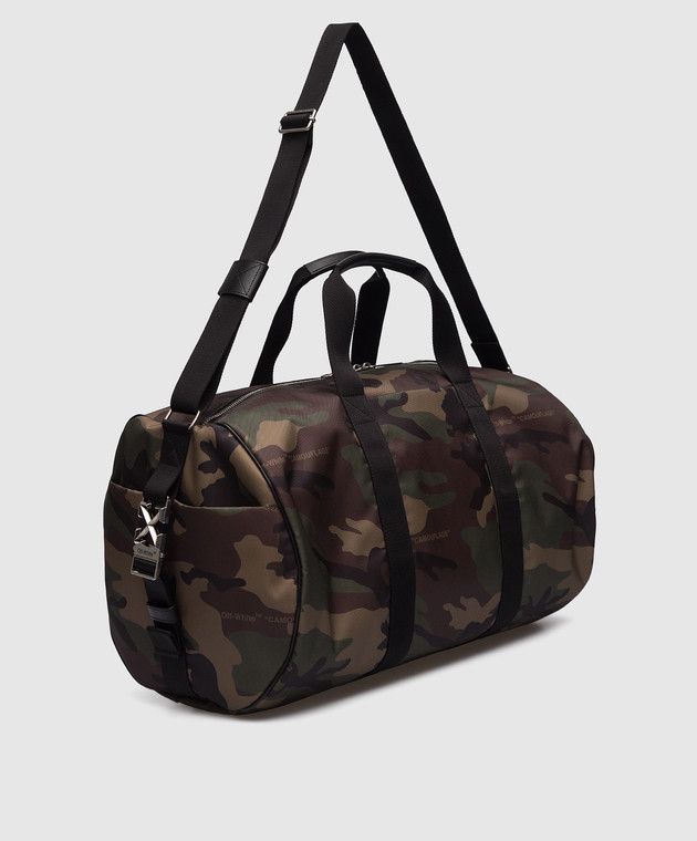 Off-White o1y0225 Size OS / Logo Travel Bag in Military Green Size ONE SIZE - 2 Thumbnail
