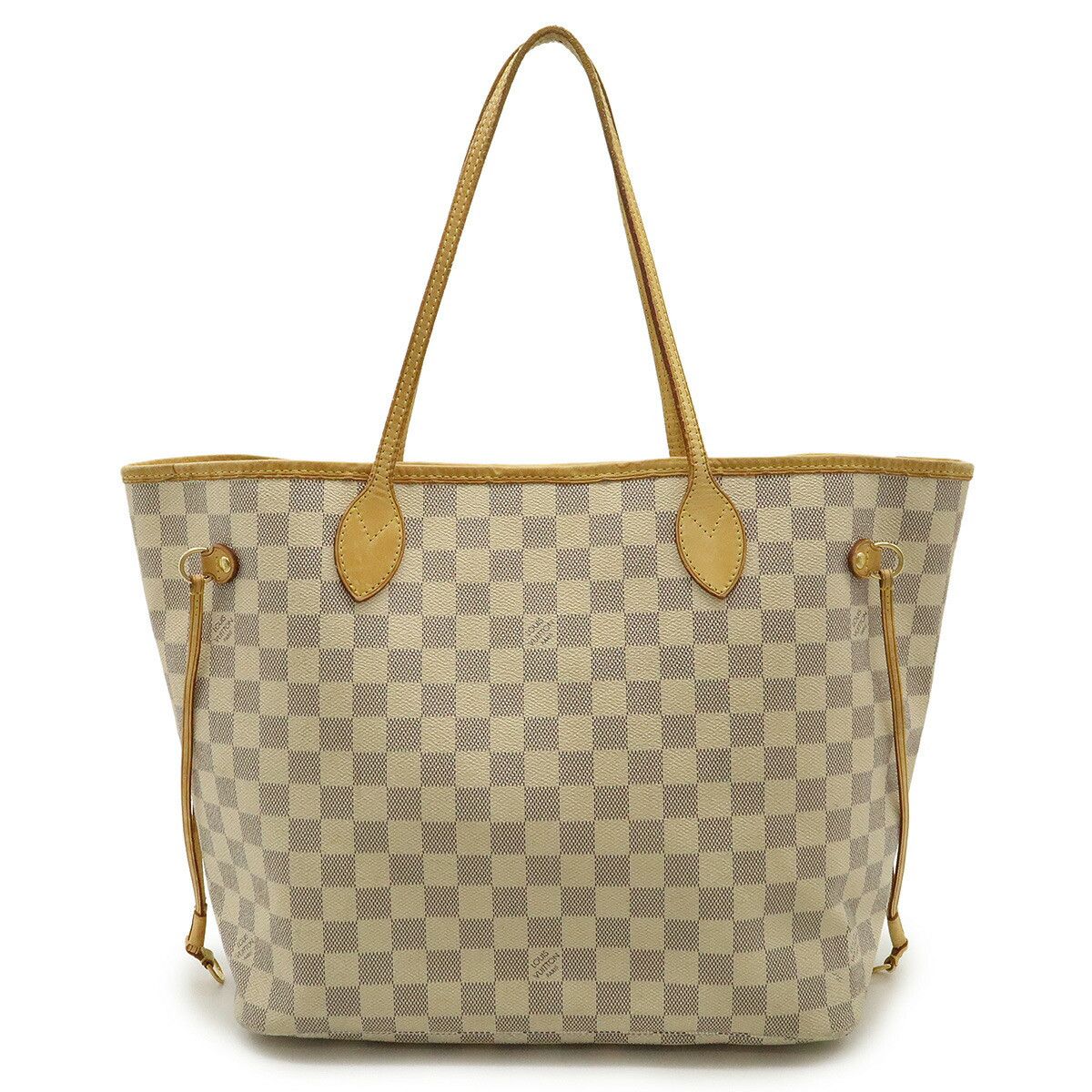 Louis Vuitton Louis Vuitton Neverfull Damier Azur 2Way Tote Bag Canvas Shoulder Bag N51107 in White, Women's