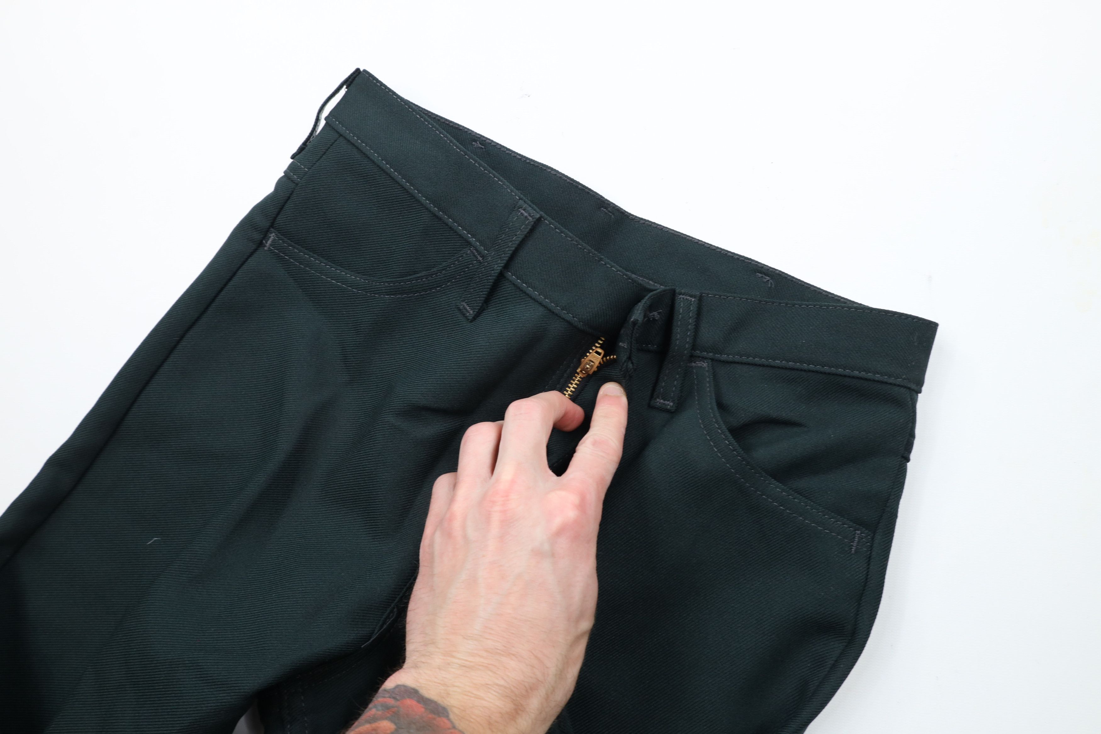 Vintage × Wrangler Vintage 90s Wrangler Wide Leg Bootcut Pants Green Polyester Size US 31 - 6 Thumbnail