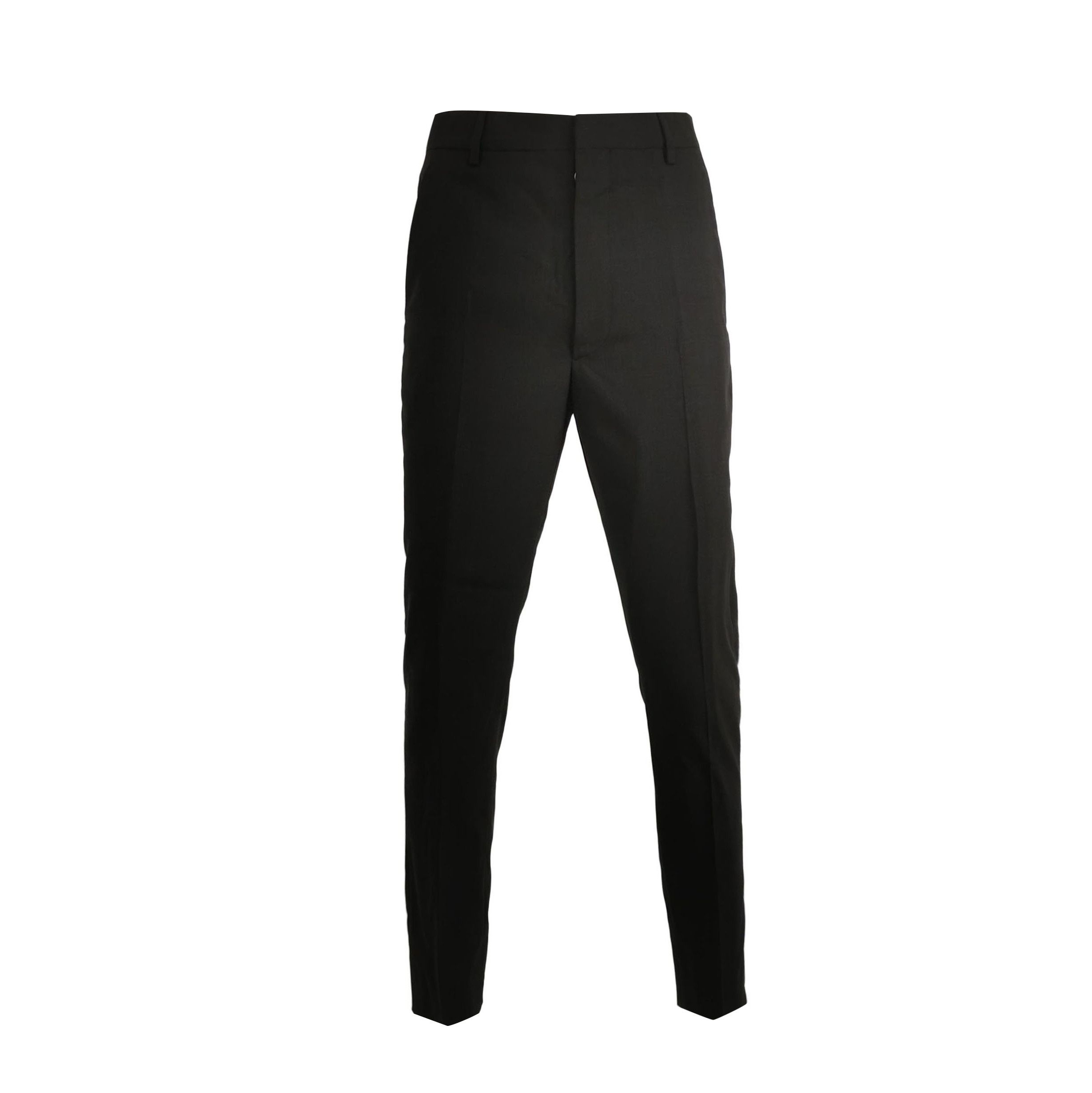 Prada Prada Black Wool Straight Leg Trousers Size 44 0089 Size 42" / US 20 - 1 Thumbnail