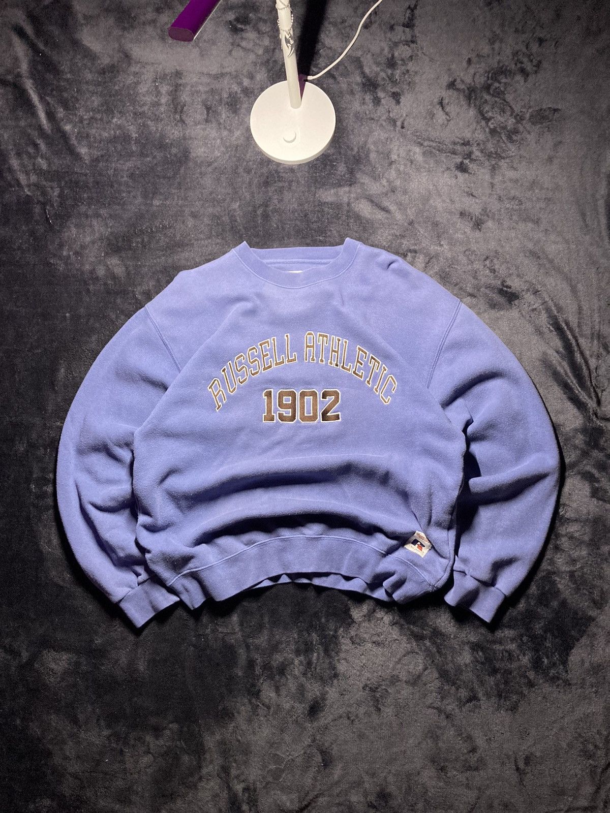Russell Athletic × Vintage ⛩️ Vintage Russell Athletic Big Sun Faded Crewneck Sweatshirt Size US M / EU 48-50 / 2 - 1 Thumbnail