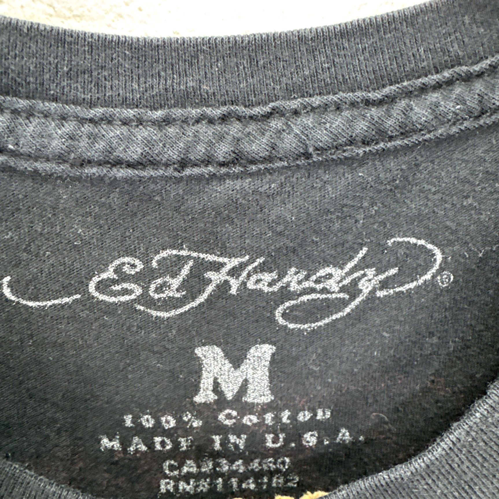 Ed Hardy ED HARDY WOMEN T-SHIRT Black Embroidered Flower Slim Fit Graphic Tee Short Sleeve Crew Neck M Size M / US 6-8 / IT 42-44 - 2 Thumbnail