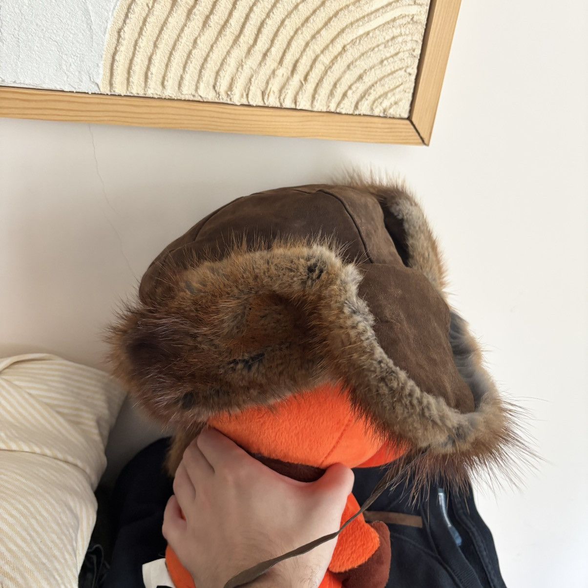 Hysteric Glamour Vintage 80’s Ushanka Hat Real Fur Brown Quilted Lining Size ONE SIZE - 9 Thumbnail