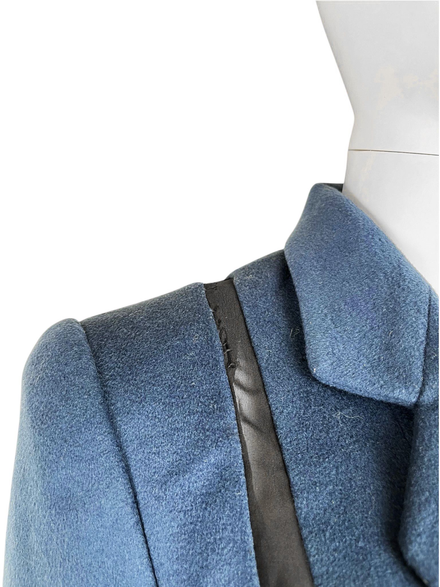 John Galliano John Galliano Paris Mid 1990's Blue Wool & Organza Coat Size S / US 4 / IT 40 - 7 Thumbnail