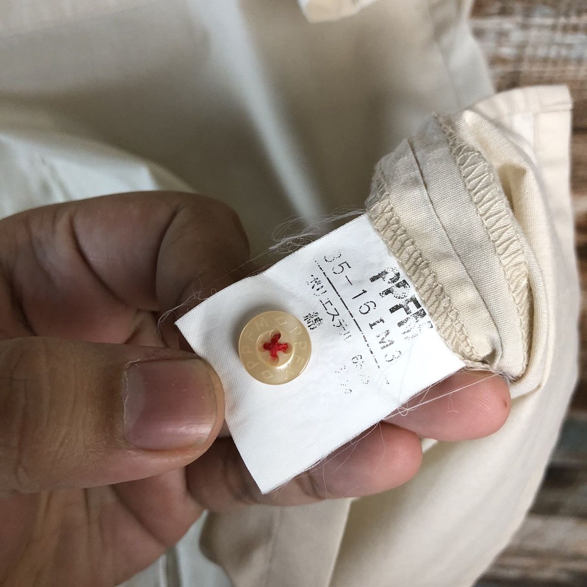 PPFM × Vintage Ppfm Cream vintage Work Shirt #A2224 Size US M / EU 48-50 / 2 - 12 Thumbnail