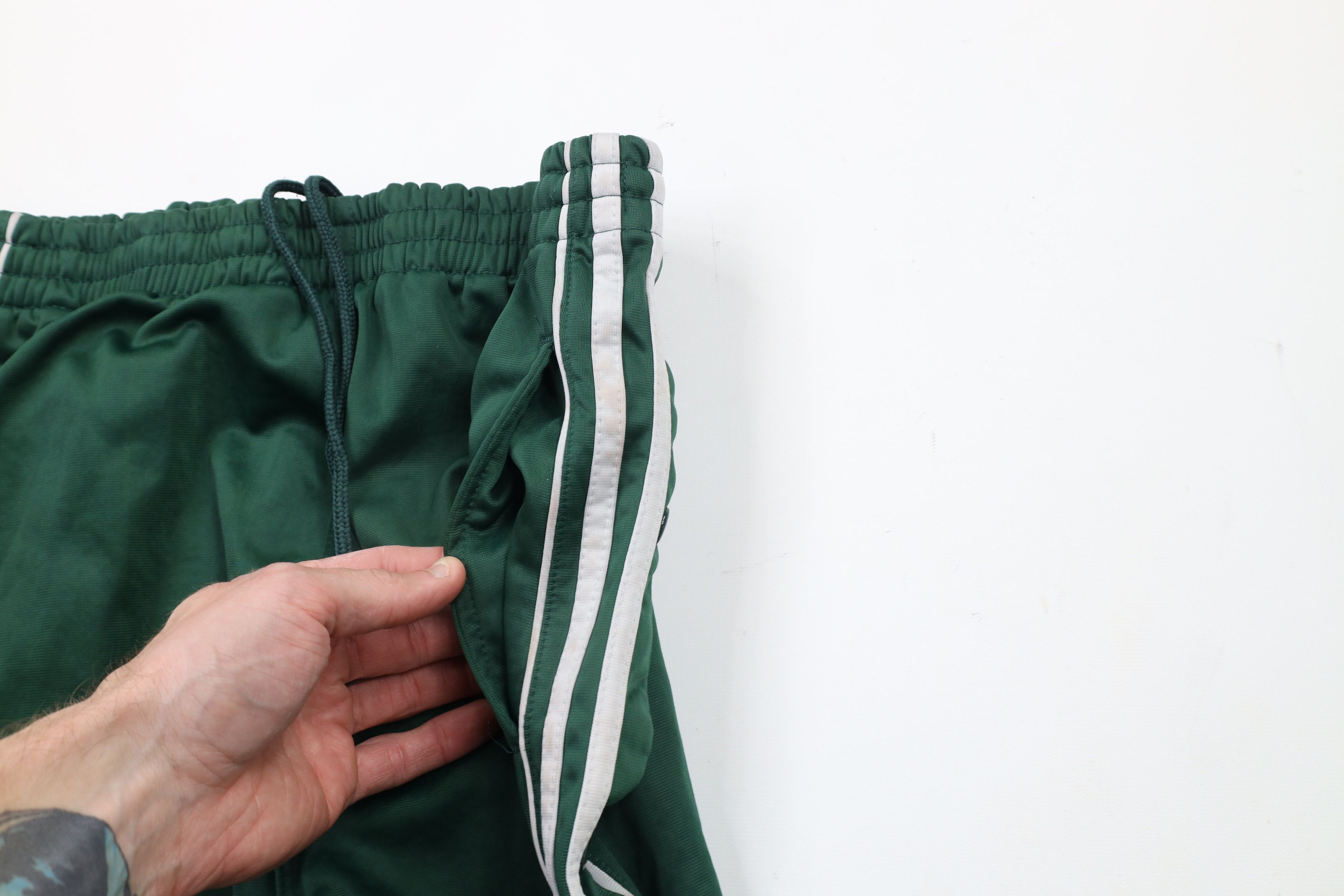 Vintage Vintage 90s Streetwear Striped Tearaway Sweatpants Green Size US 36 / EU 52 - 8 Thumbnail