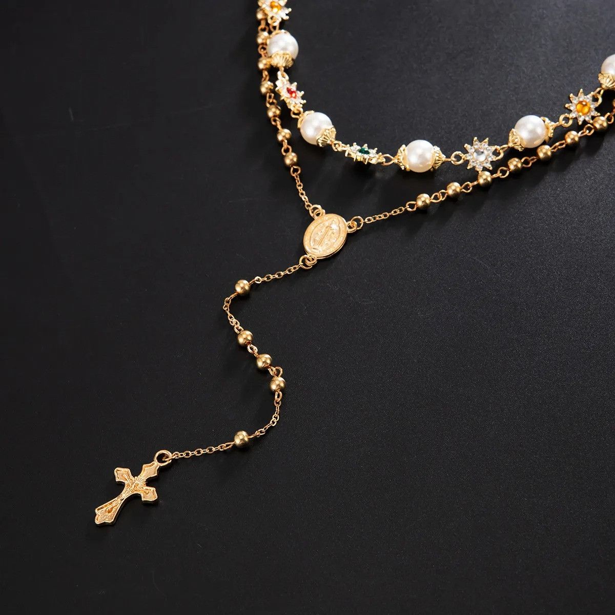Vintage Pearl Flower 2-Piece Set Necklace Size ONE SIZE - 6 Thumbnail