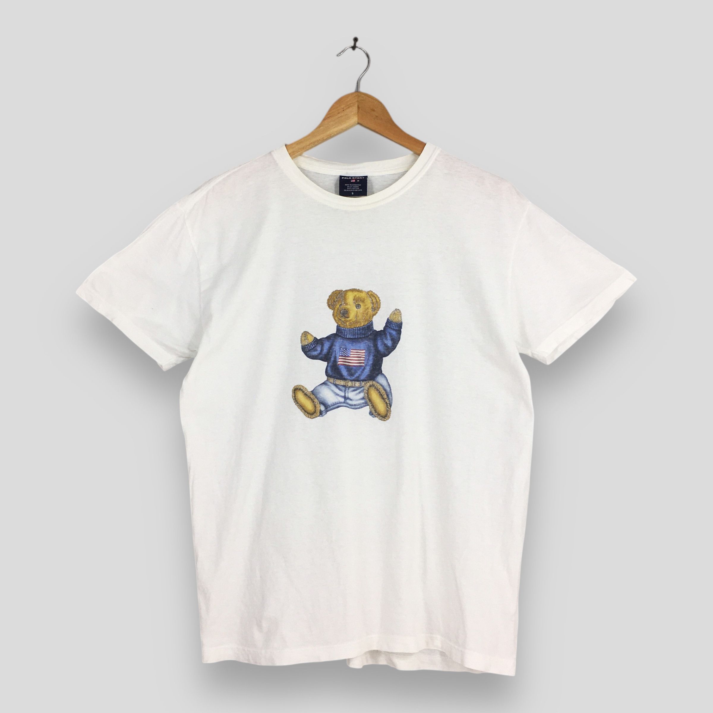 Polo Ralph Lauren Vintage Polo Sport Ralph Lauren Polo Bear White Tshirt Small Size US S / EU 44-46 / 1 - 1 Thumbnail