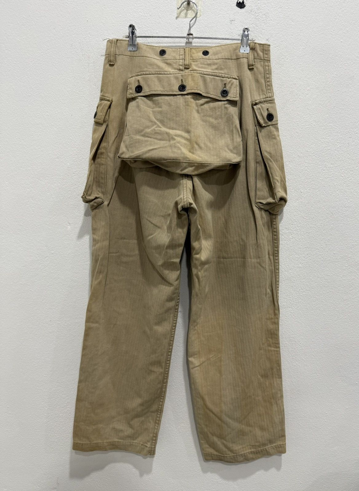 Johnbull JAPANESE BRAND HERRINGBONE MONKEY PANTS OVERSIZED STYLE Size US 30 / EU 46 - 4 Thumbnail