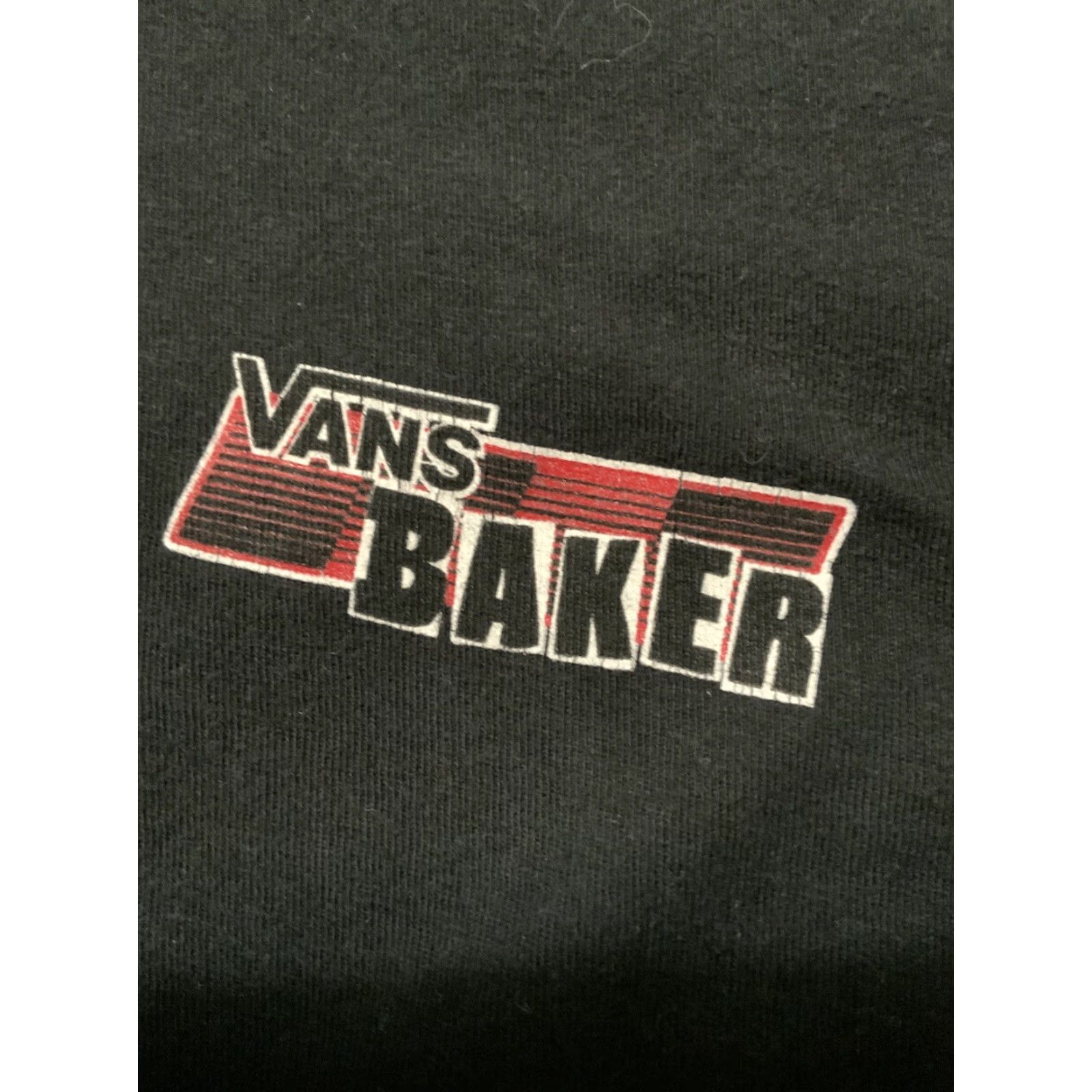 Vans Vans X Baker Skateboards Racing Stripe Black Graphic Crewneck L/S T-Shirt Sz. M Size US M / EU 48-50 / 2 - 7 Thumbnail