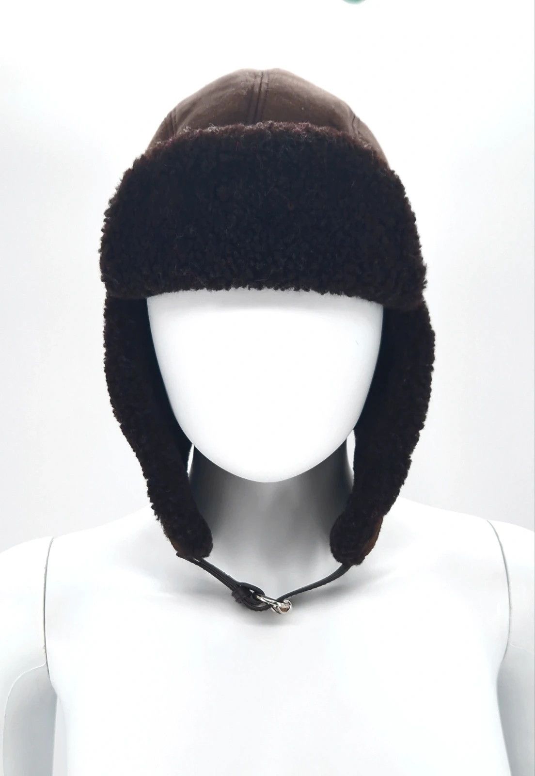 Gucci GUCCI by Tom Ford Shearling Trapper Hat in Brown Suede Size ONE SIZE - 3 Thumbnail