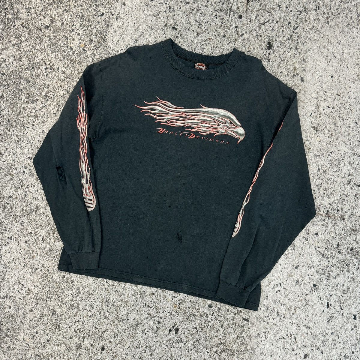 Harley Davidson Harley Thrashed Faded Distressed Shirt ERD Grunge Chrome Size US L / EU 52-54 / 3 - 6 Thumbnail