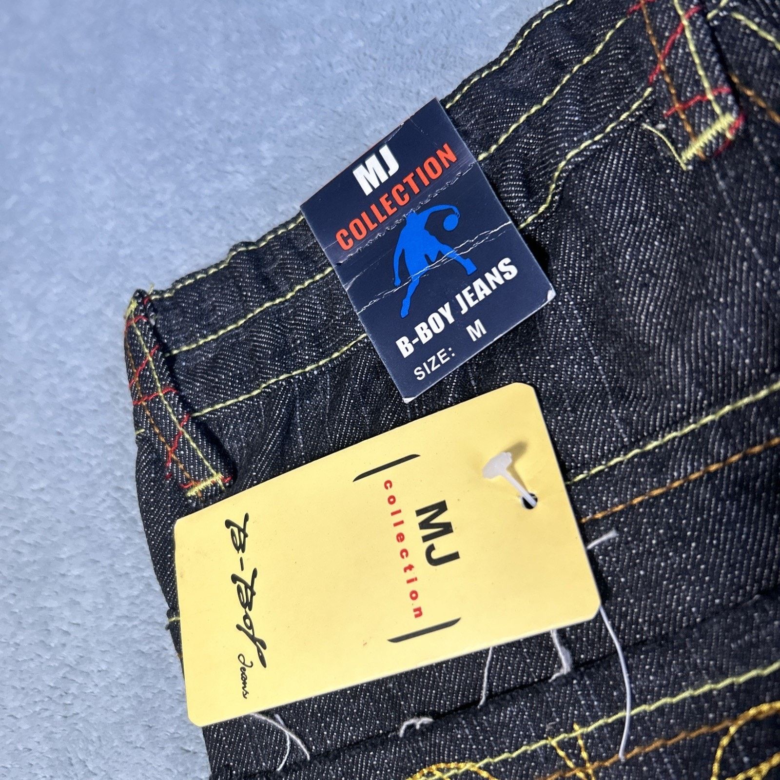 JNCO Beyond Baggy Embroidered Jeans Youth Medium 25x18 Loose Wide Size US 26 / EU 42 - 5 Thumbnail