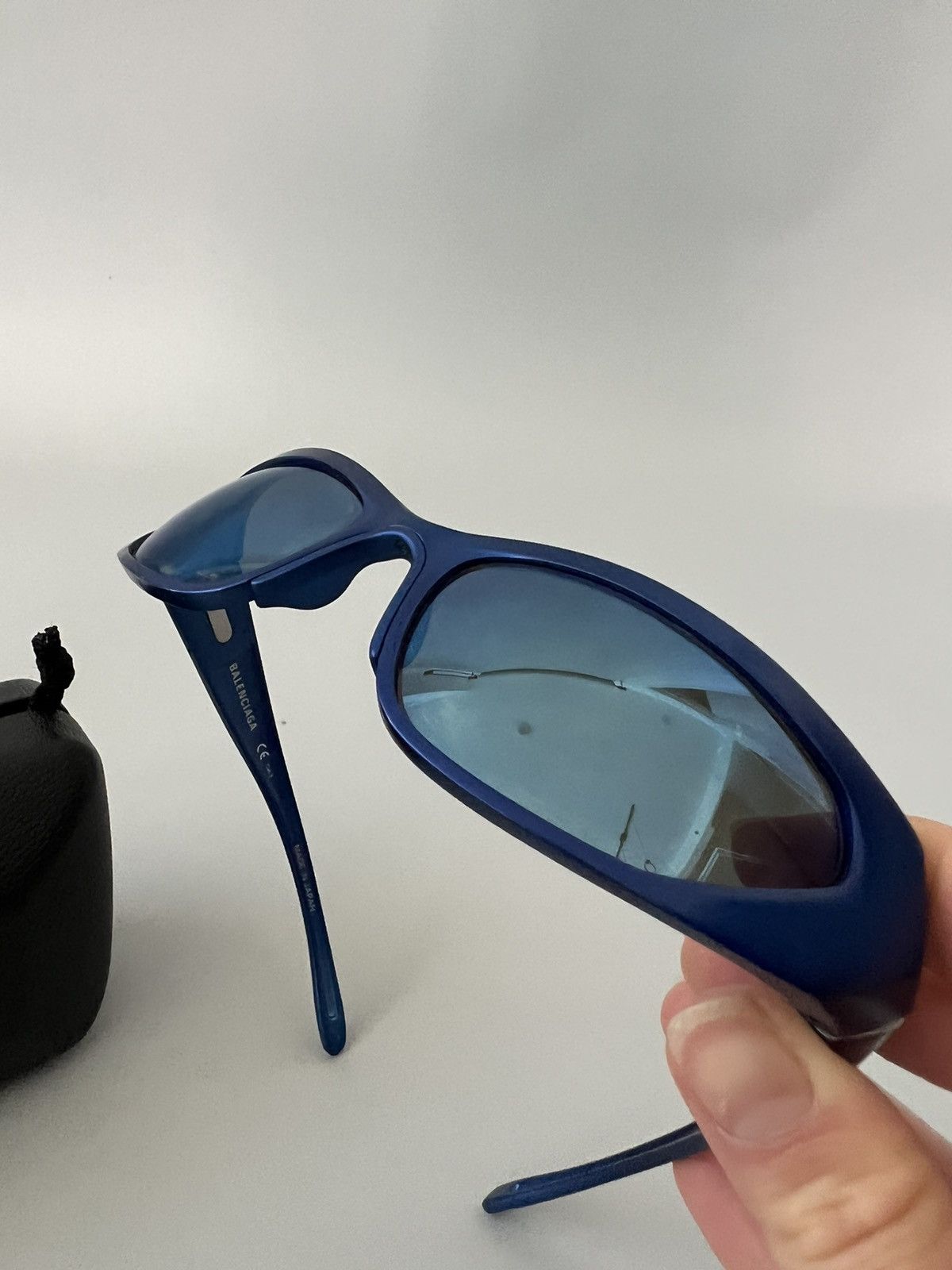 Balenciaga Balenciaga - Metal Rectangle Sunglasses Size ONE SIZE - 4 Thumbnail