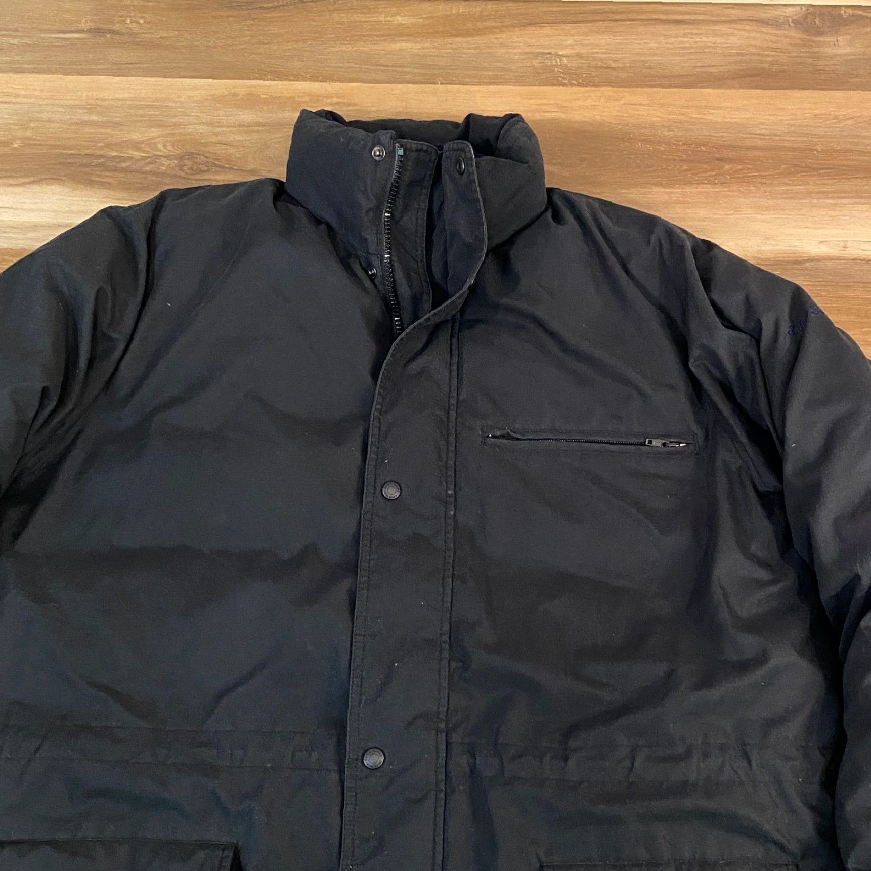 Eddie Bauer VINTAGE Eddie Bauer Parka Coat Mens L Black Goose Down Heavy Winter Coat Full Zip Snap Drawstring Pockets 90s Outdoor Utility Size US L / EU 52-54 / 3 - 7 Thumbnail