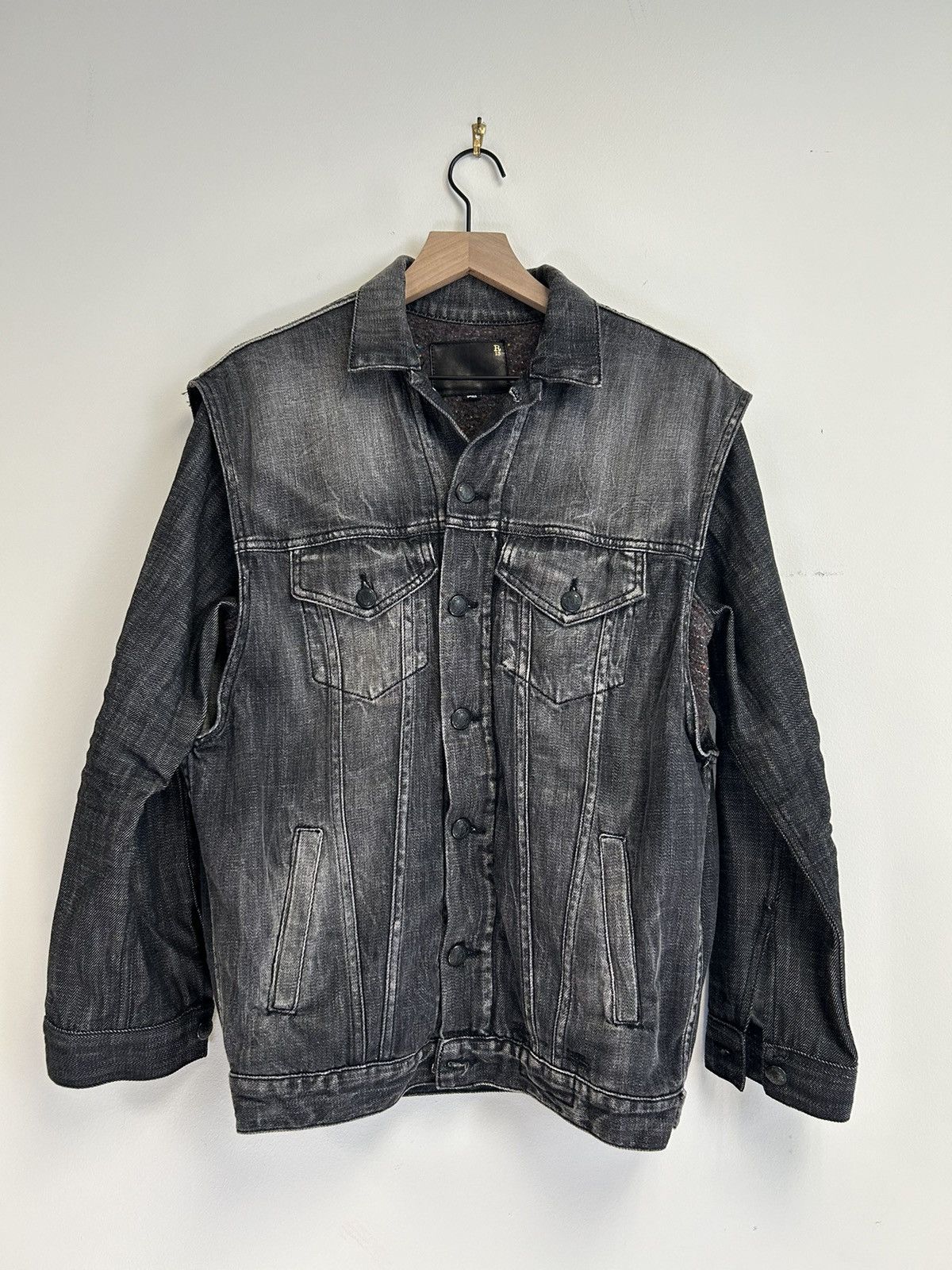 R13 Cut Out Wool Denim Jacket Size US S / EU 44-46 / 1 - 1 Thumbnail