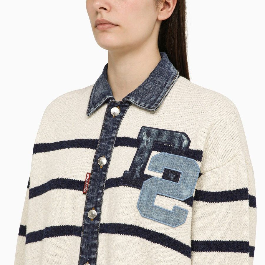 Dsquared2 o1d2blof0824 Striped Cardigan in Multicolor Size M / US 6-8 / IT 42-44 - 4 Thumbnail