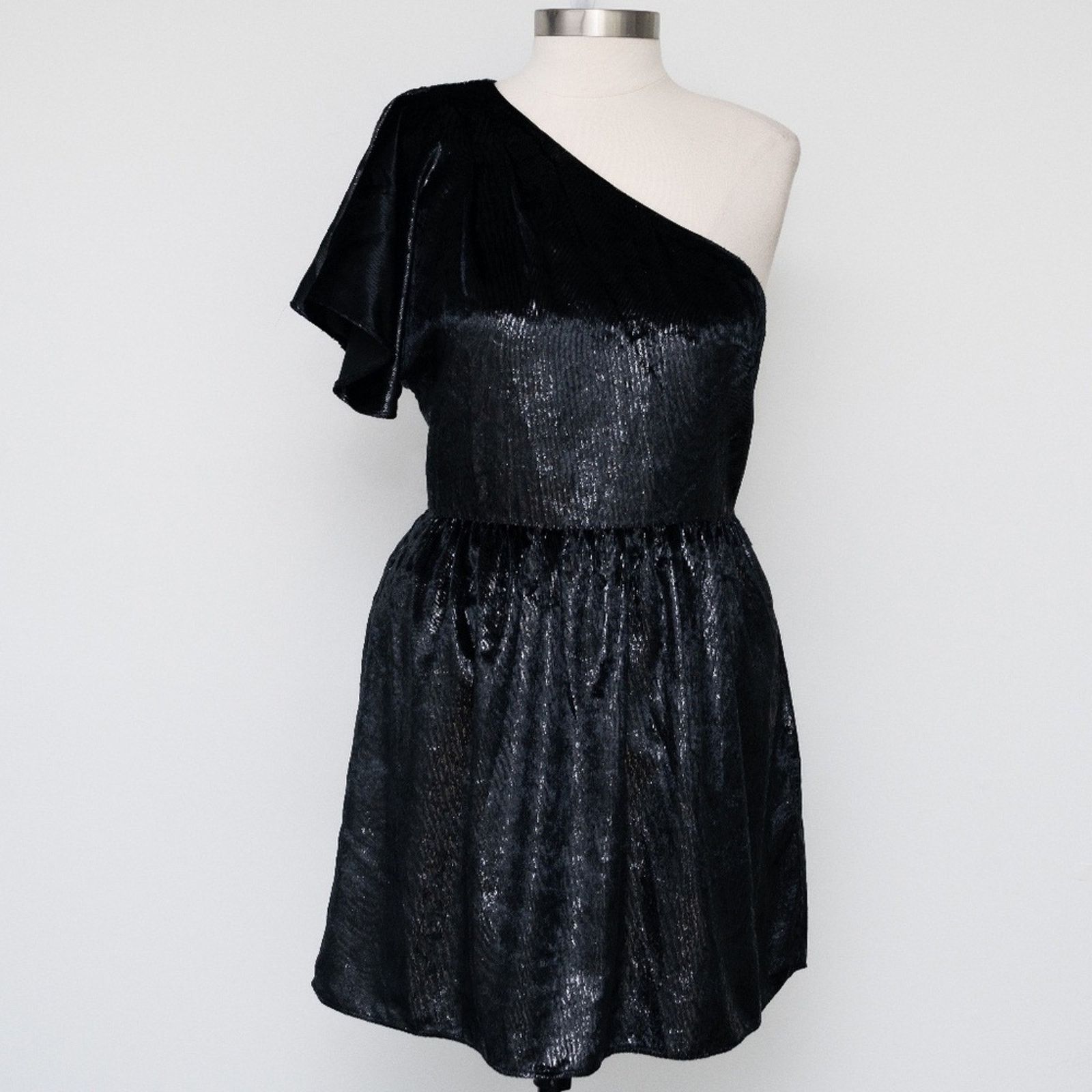 7 For All Mankind 7 For All Mankind. New! One Shoulder Velour Dress. Size L / US 10 / IT 46 - 1 Thumbnail