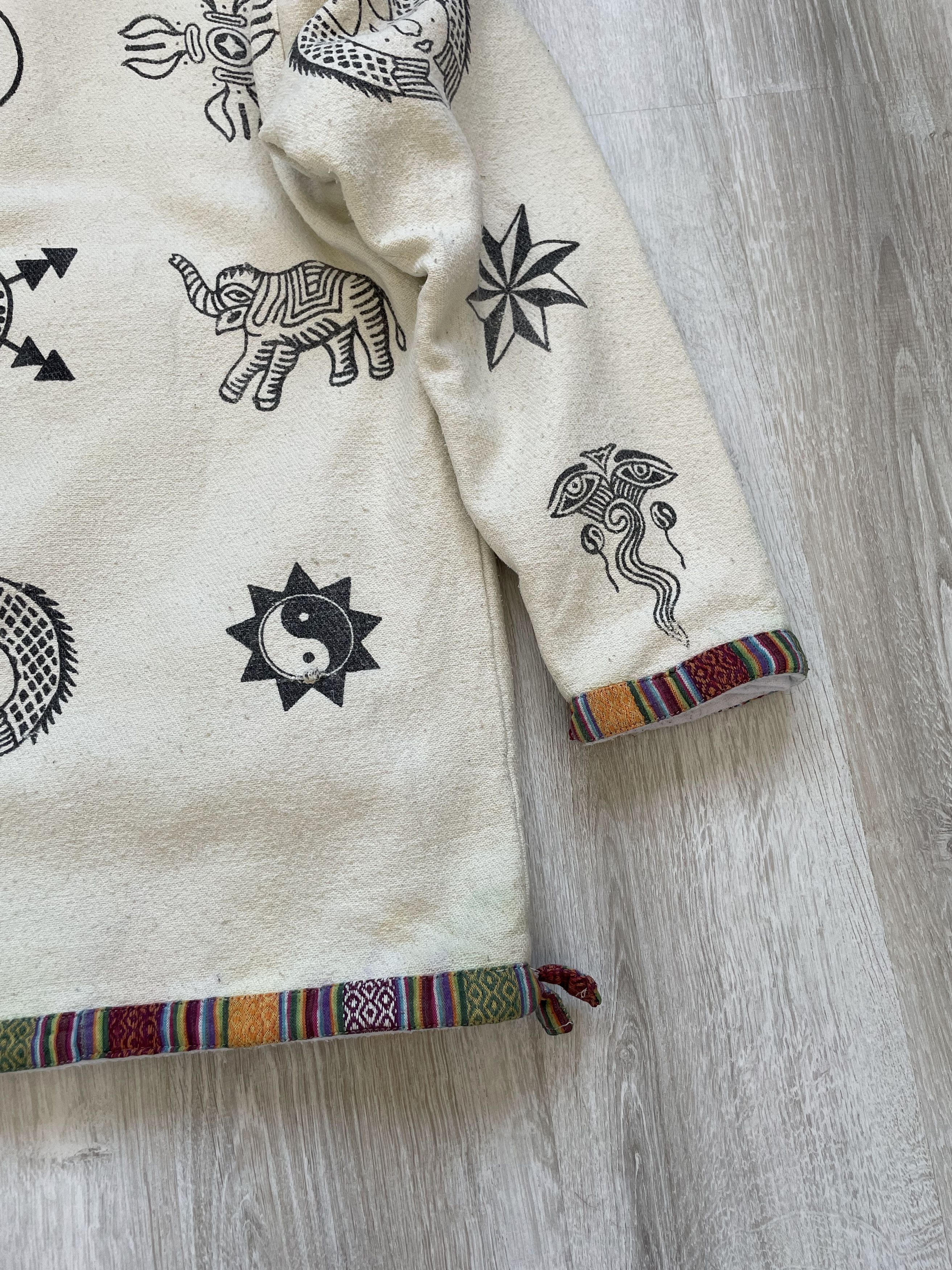 Ying Yang Symbolic Pattern Hoodie Secret Geometry