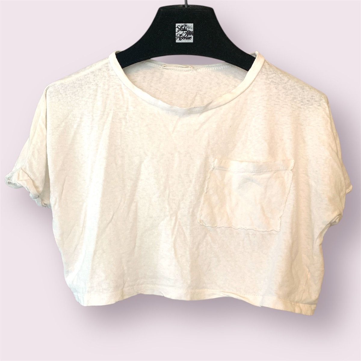 Urban Outfitters White Cotton Crop Top Size S / US 4 / IT 40 - 1 Preview