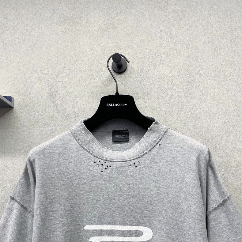 Balenciaga Balenciaga Letter printed grey short sleeves Size US L / EU 52-54 / 3 - 4 Thumbnail
