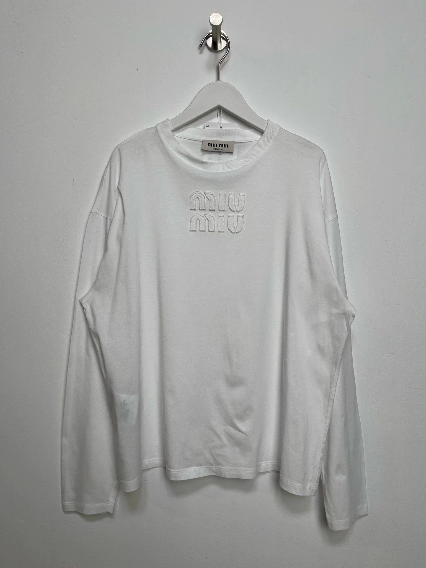 Miu Miu MIU MIU logo patch long sleeve women's Size S / US 4 / IT 40 - 1 Thumbnail
