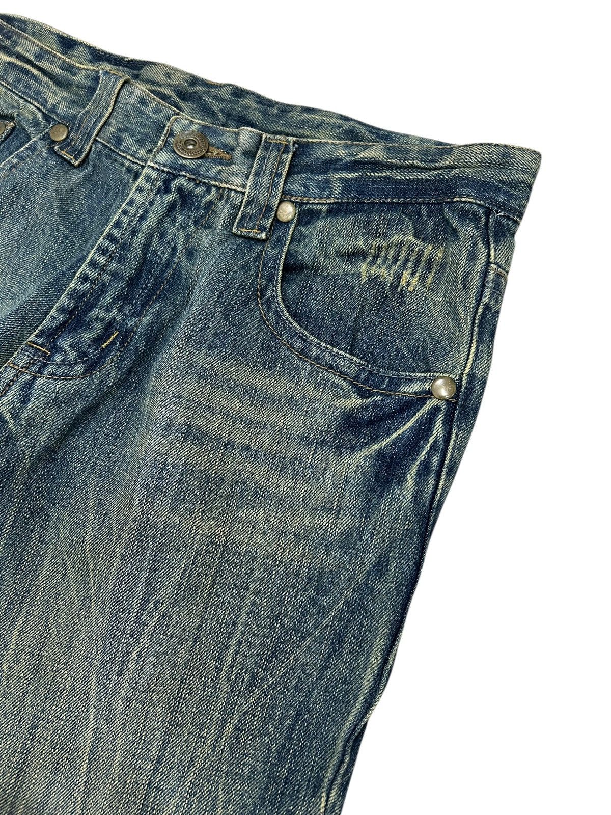 Hysteric Glamour × Japanese Brand × Le Grande Bleu (L.G.B.) Japanese Brand Jean Washed Blue Way Jean Zigzag Boro Pcoket Size US 31 - 12 Thumbnail