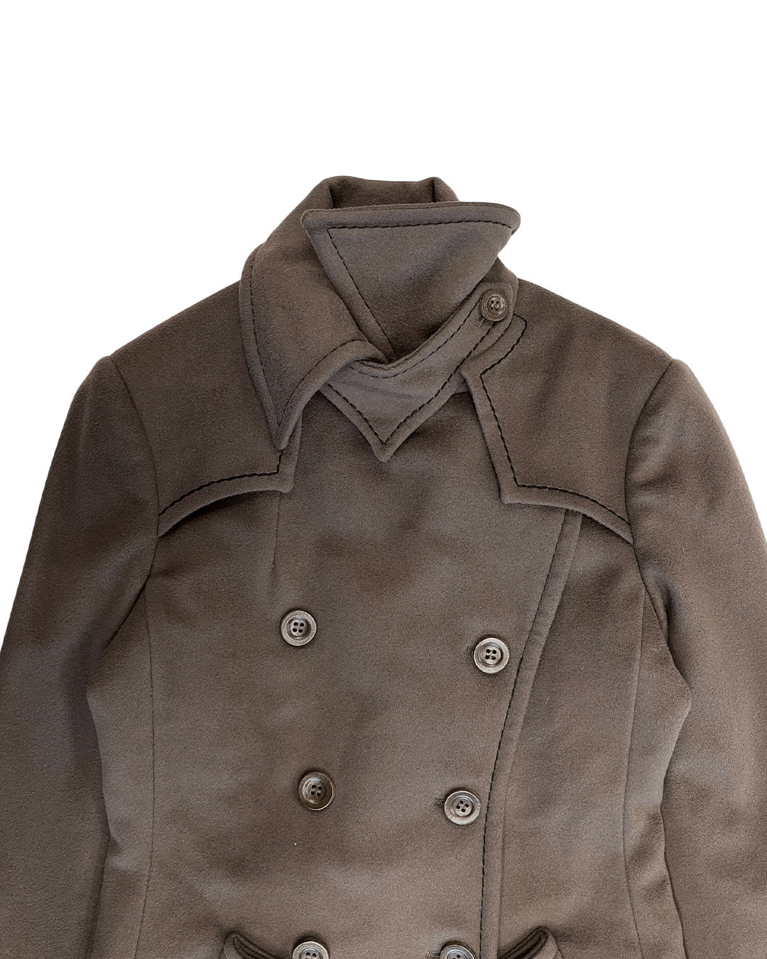 Sportmax Sportmax Bat Wing Collar Double Breasted Coat Size XS / US 0-2 / IT 36-38 - 8 Thumbnail