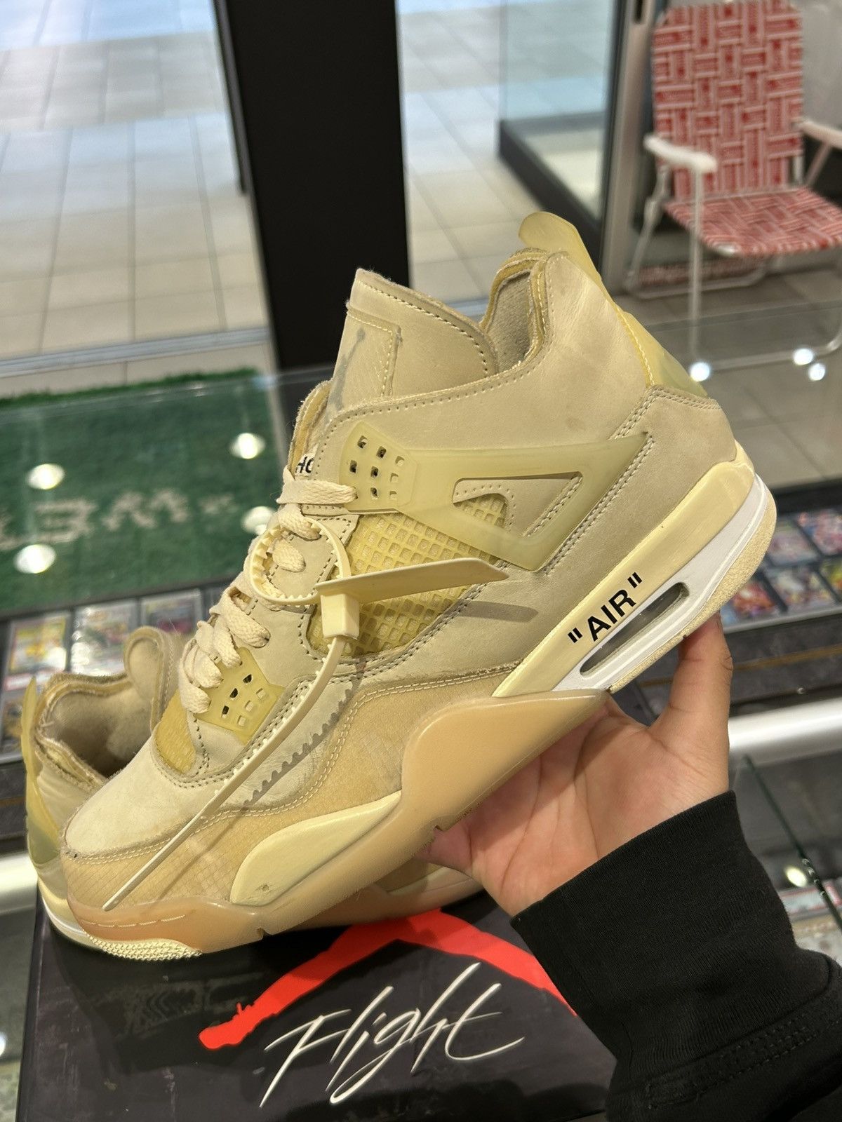 Jordan Brand × Off-White Jordan 4 OffWhite Sail Size US 11.5 / EU 44-45 - 2 Thumbnail