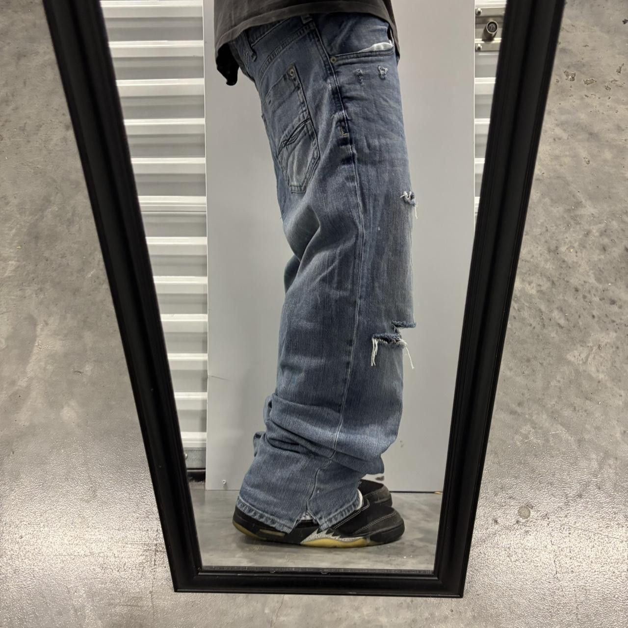 Japanese Brand Crazy Vintage Y2K/2000s Grunge Distressed Denim Jeans Size US 36 / EU 52 - 2 Thumbnail