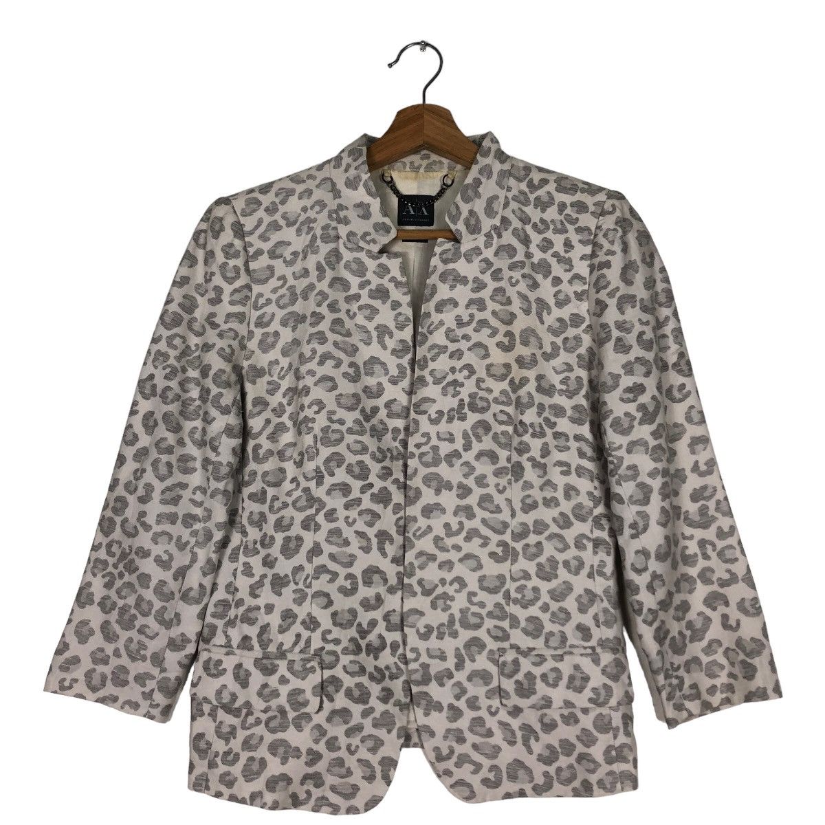 🔥Vtg Cropped Jacket Polkadot Full Print Armani Exchange