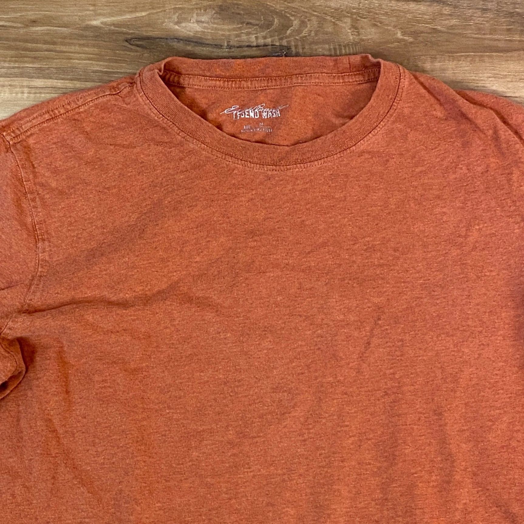 Eddie Bauer Eddie Bauer Legend Wash Long Sleeve Crew Neck T-Shirt Men's M Orange Cotton Size US M / EU 48-50 / 2 - 2 Thumbnail