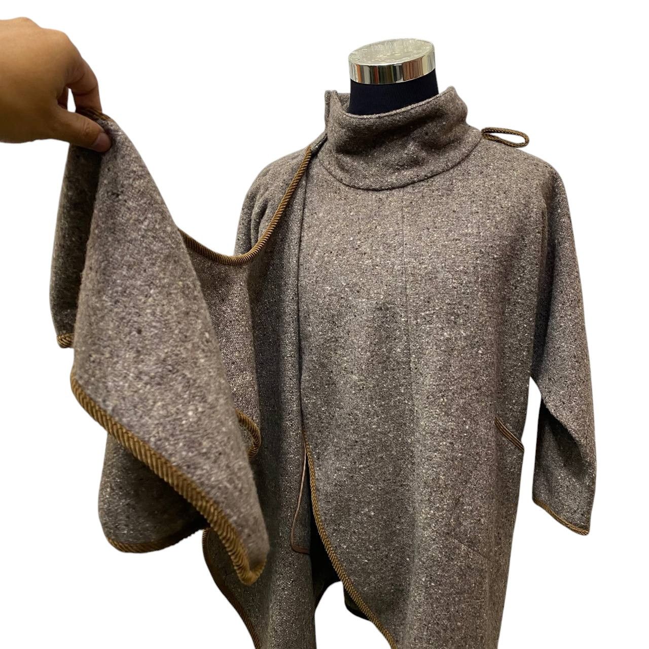 YOHJI YAMAMOTO STYLE BOBBIE BROOKS N.YORK SCARF COAT WOOL