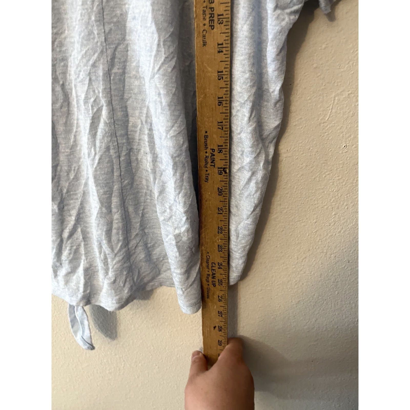 Loft LOFT Blue Tie Front Top Oversized Modal Blend Casual Comfy Size Medium Shirt Womens Tie Front Top Modal Polyester Knit Vintage: No Size M / US 6-8 / IT 42-44 - 4 Thumbnail